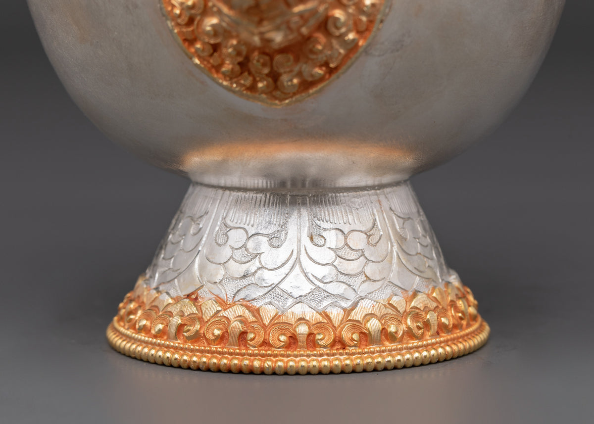 Decorative Bhumba Altar Set | Handcrafted Copper with Gold & Silver Plating