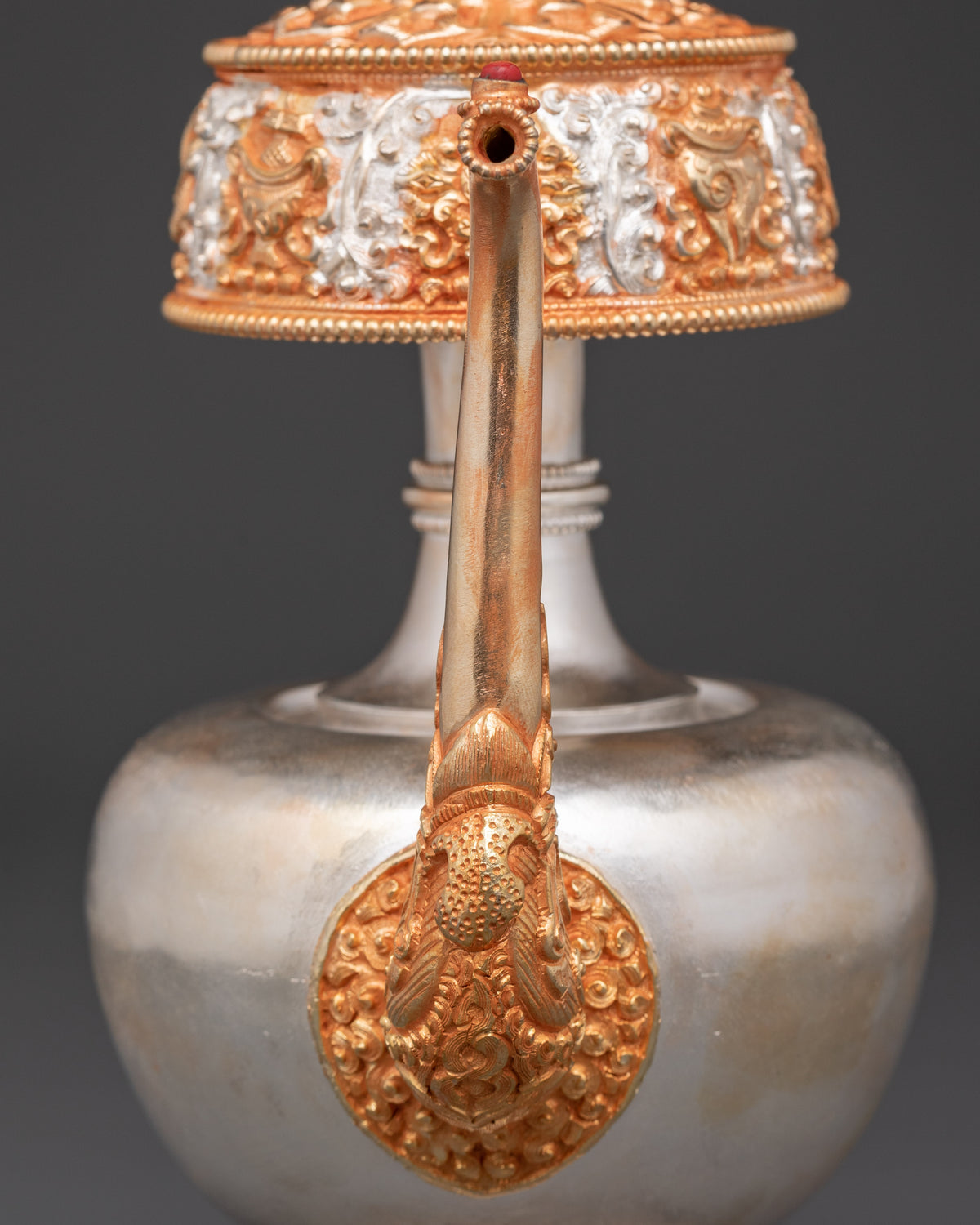 Decorative Bhumba Altar Set | Handcrafted Copper with Gold & Silver Plating