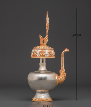 Decorative Bhumba Altar Set | Handcrafted Copper with Gold & Silver Plating
