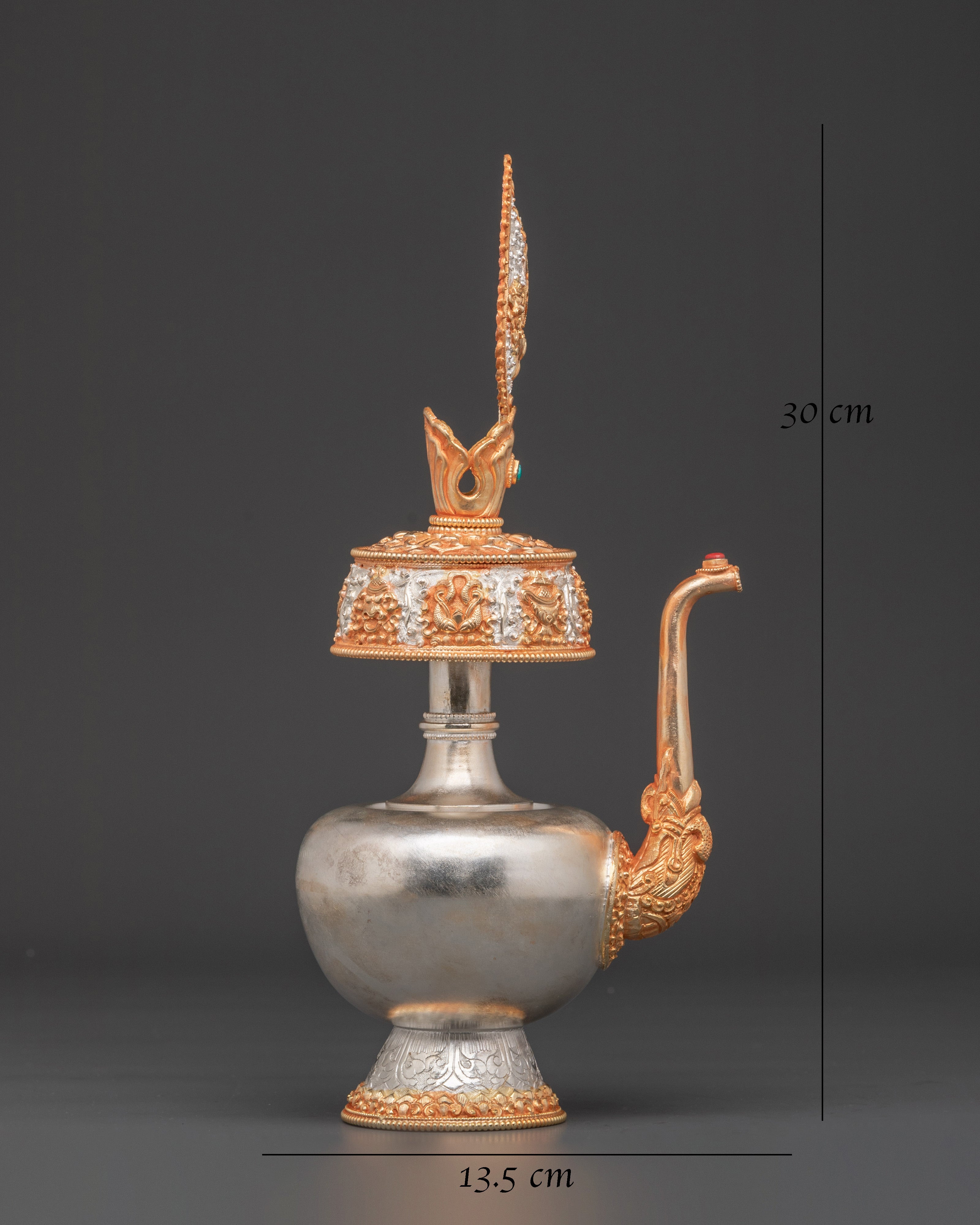 Decorative Bhumba Altar Set | Handcrafted Copper with Gold & Silver Plating