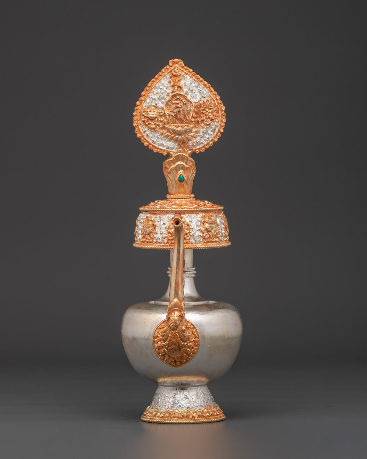 Decorative Bhumba Altar Set | Handcrafted Copper with Gold & Silver Plating