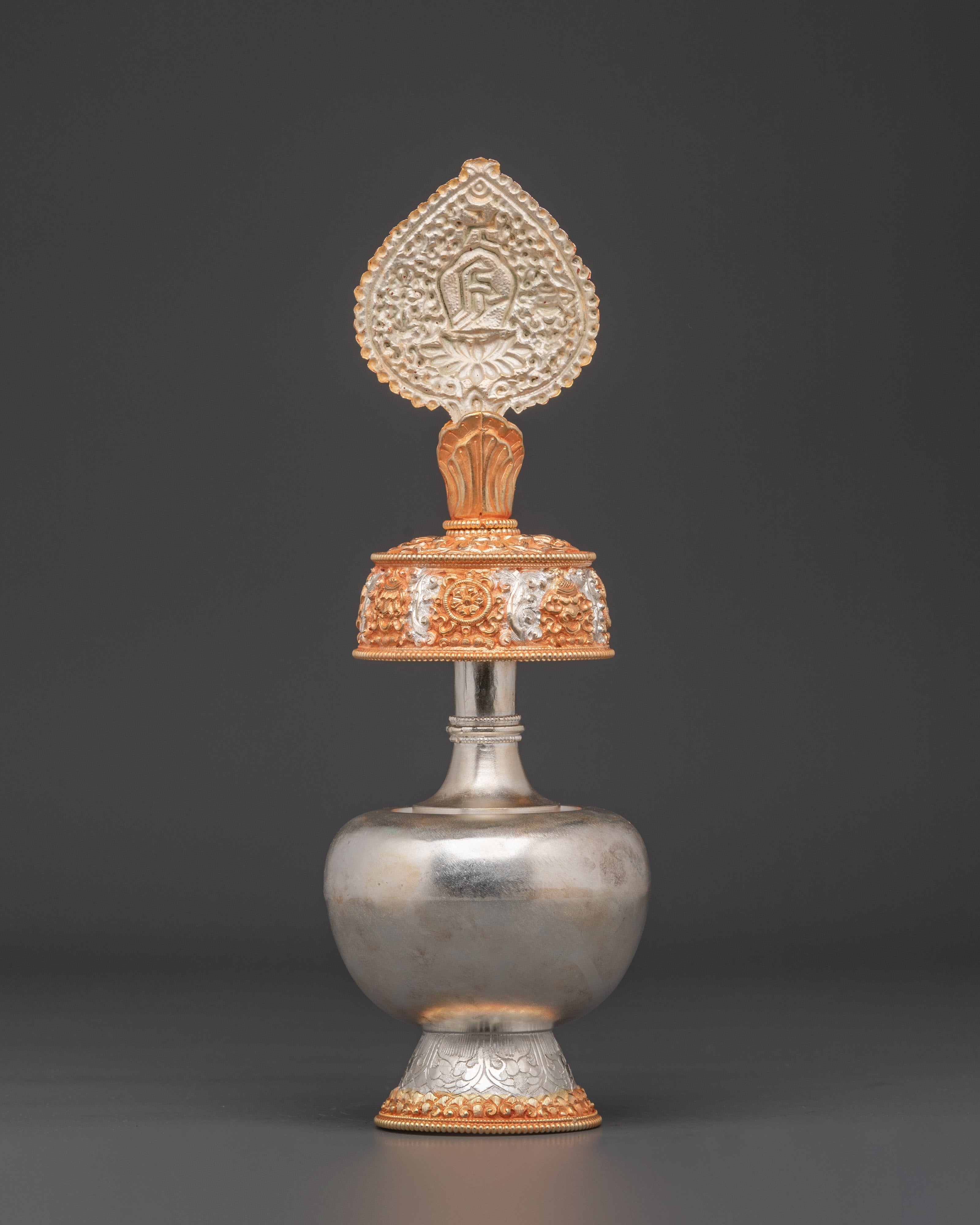 Decorative Bhumba Altar Set | Handcrafted Copper with Gold & Silver Plating