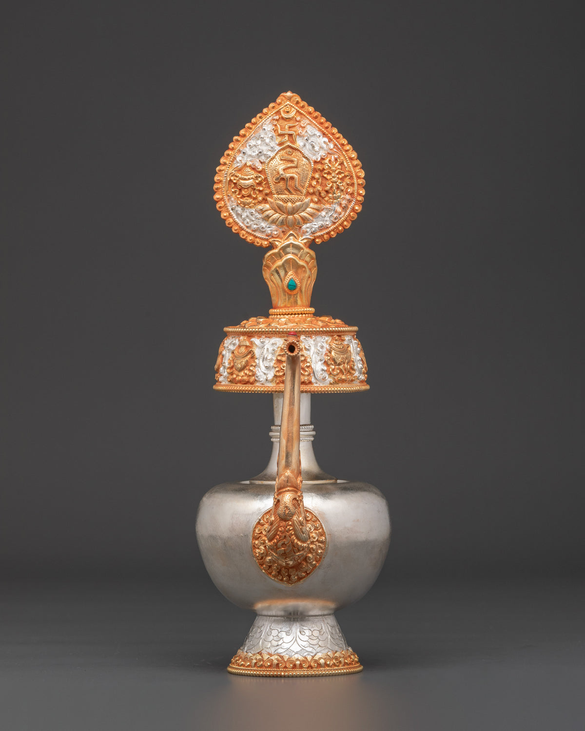 Decorative Bhumba Altar Set | Handcrafted Copper with Gold & Silver Plating