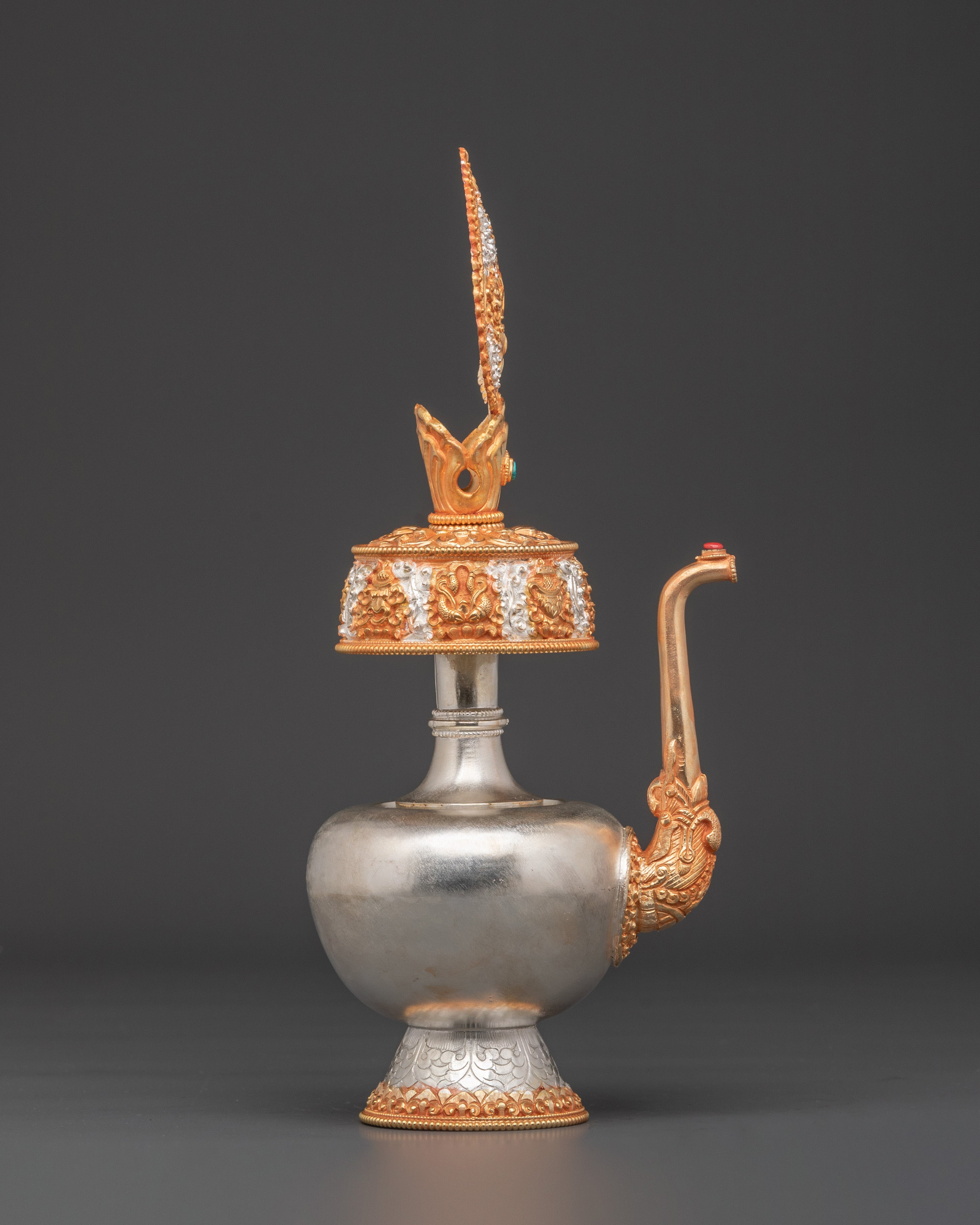 Decorative Bhumba Altar Set | Handcrafted Copper with Gold & Silver Plating