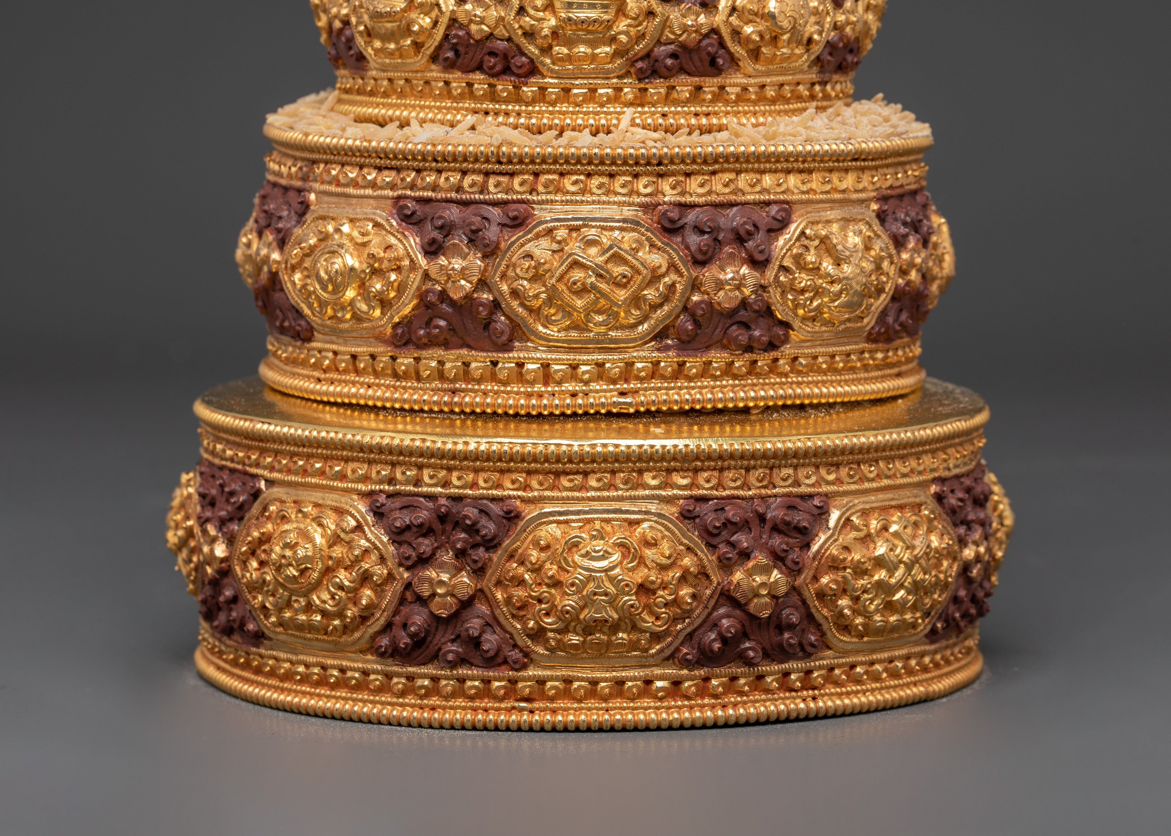 Handcrafted Oxidized Copper Mandala Set | Buddhist Rituals and Spiritual Altar Decor