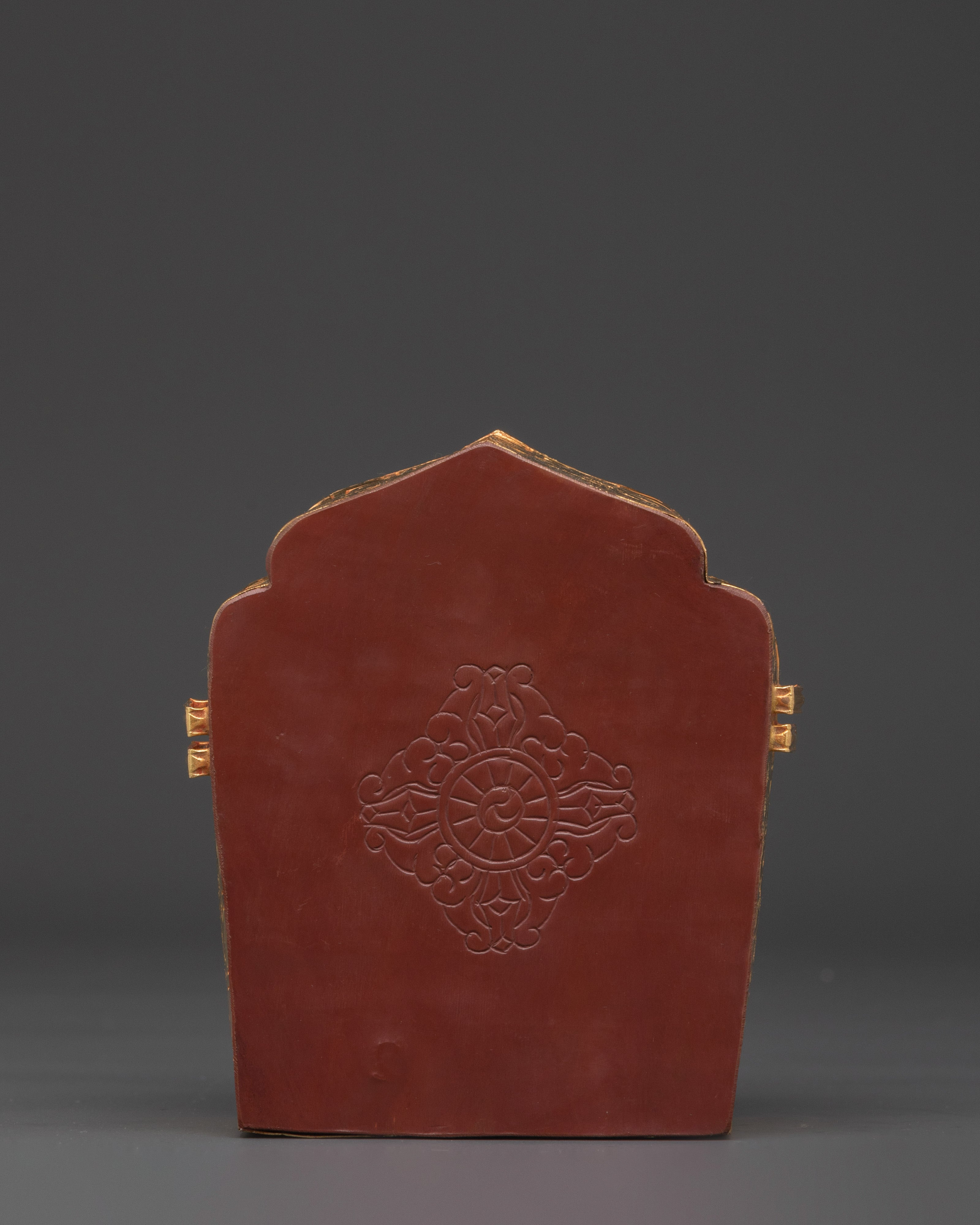 Buddhist Ghau Box Ritual Item | Gold Plated Copper Body Spiritual Treasure Box