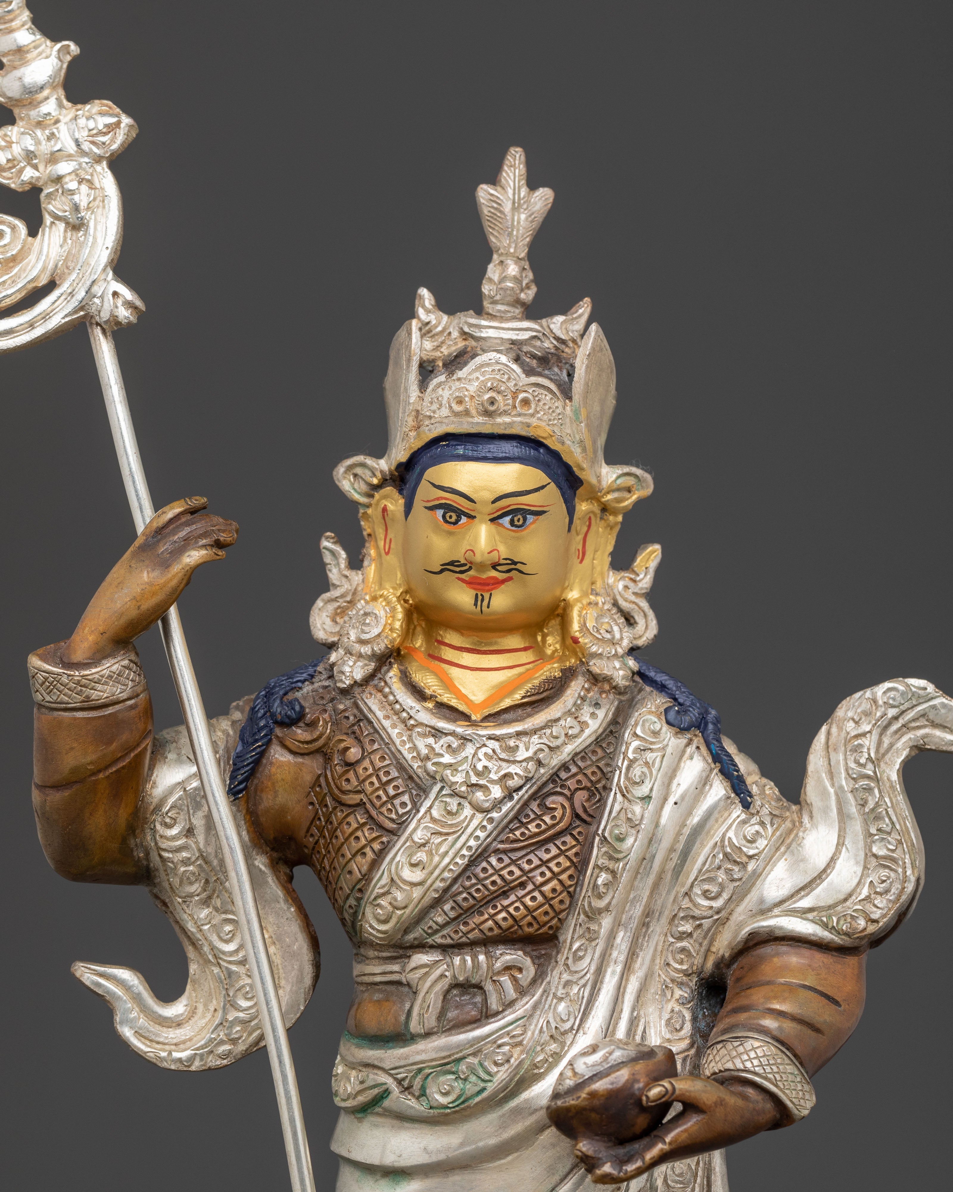 Buddhist Guru Rinpoche Deity Statue | Buddhist Altar Sculpture