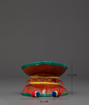 Decorative Damaru for Puja | Handcrafted Wooden Ritual Instrument