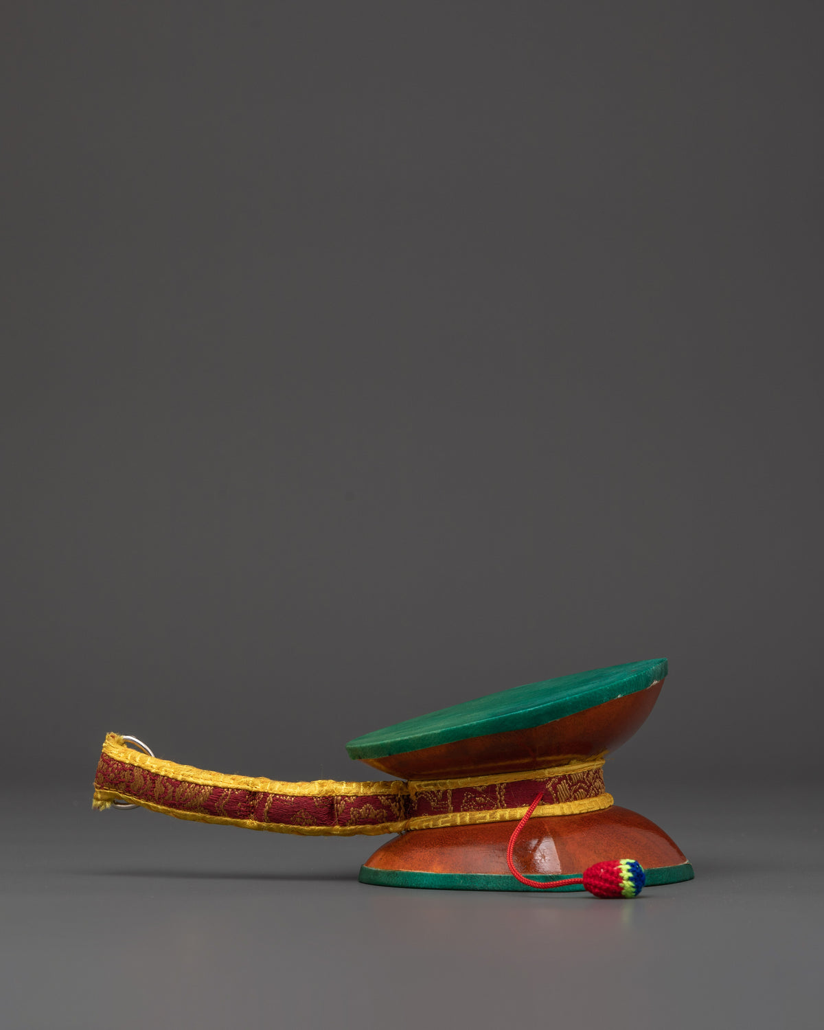 Decorative Damaru for Puja | Handcrafted Wooden Ritual Instrument