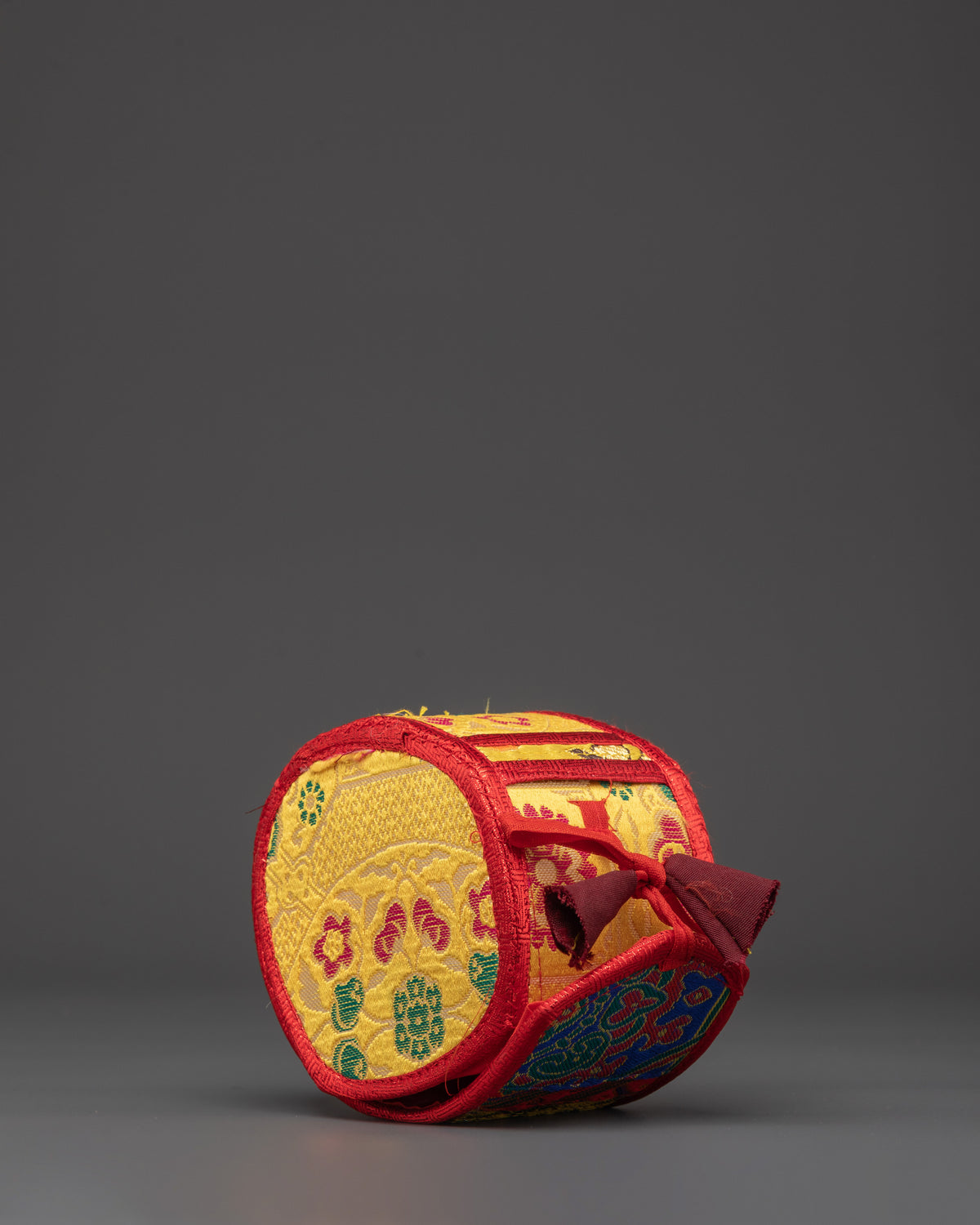 Decorative Damaru for Puja | Handcrafted Wooden Ritual Instrument