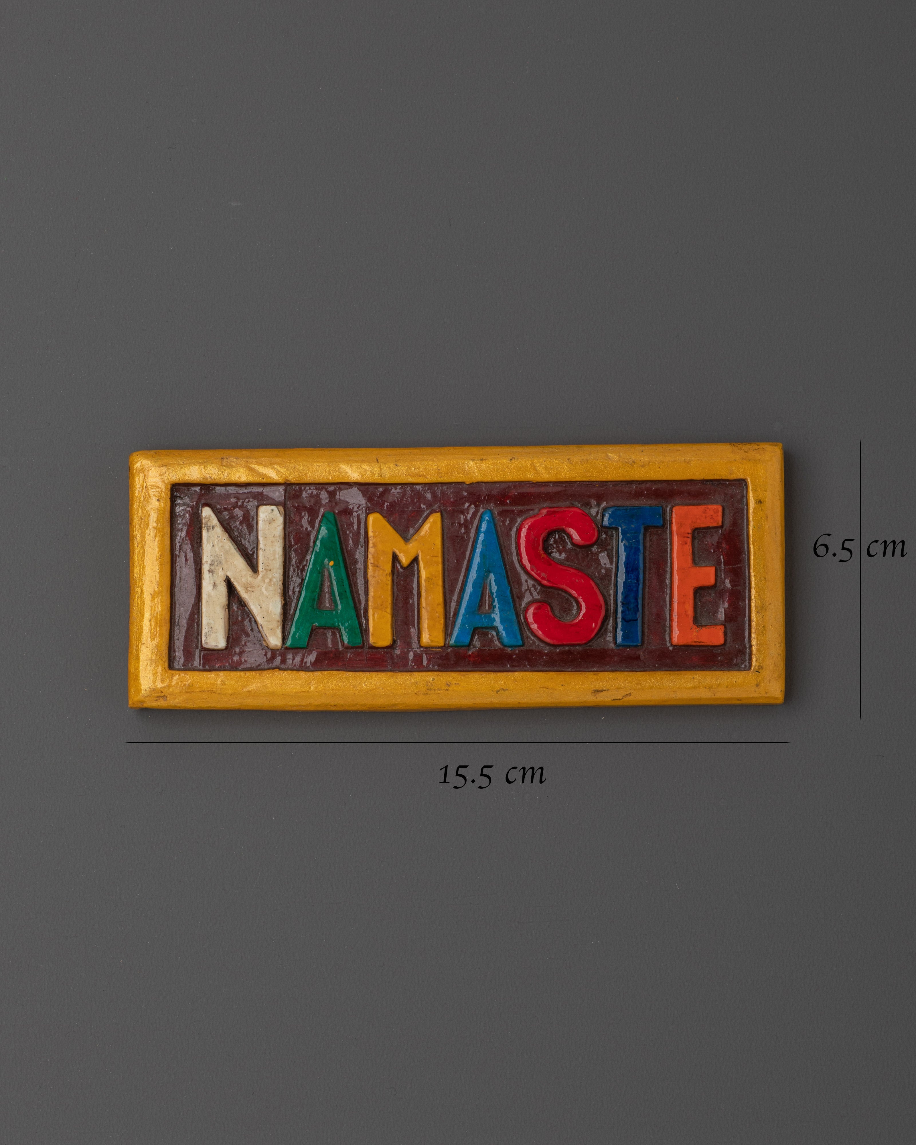 Colorful Namaste Sign Wall Hanging | Handpainted Wooden Decor
