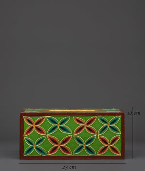 Handcrafted Wooden Tissue Box | Tibetan Decorative Home Decor
