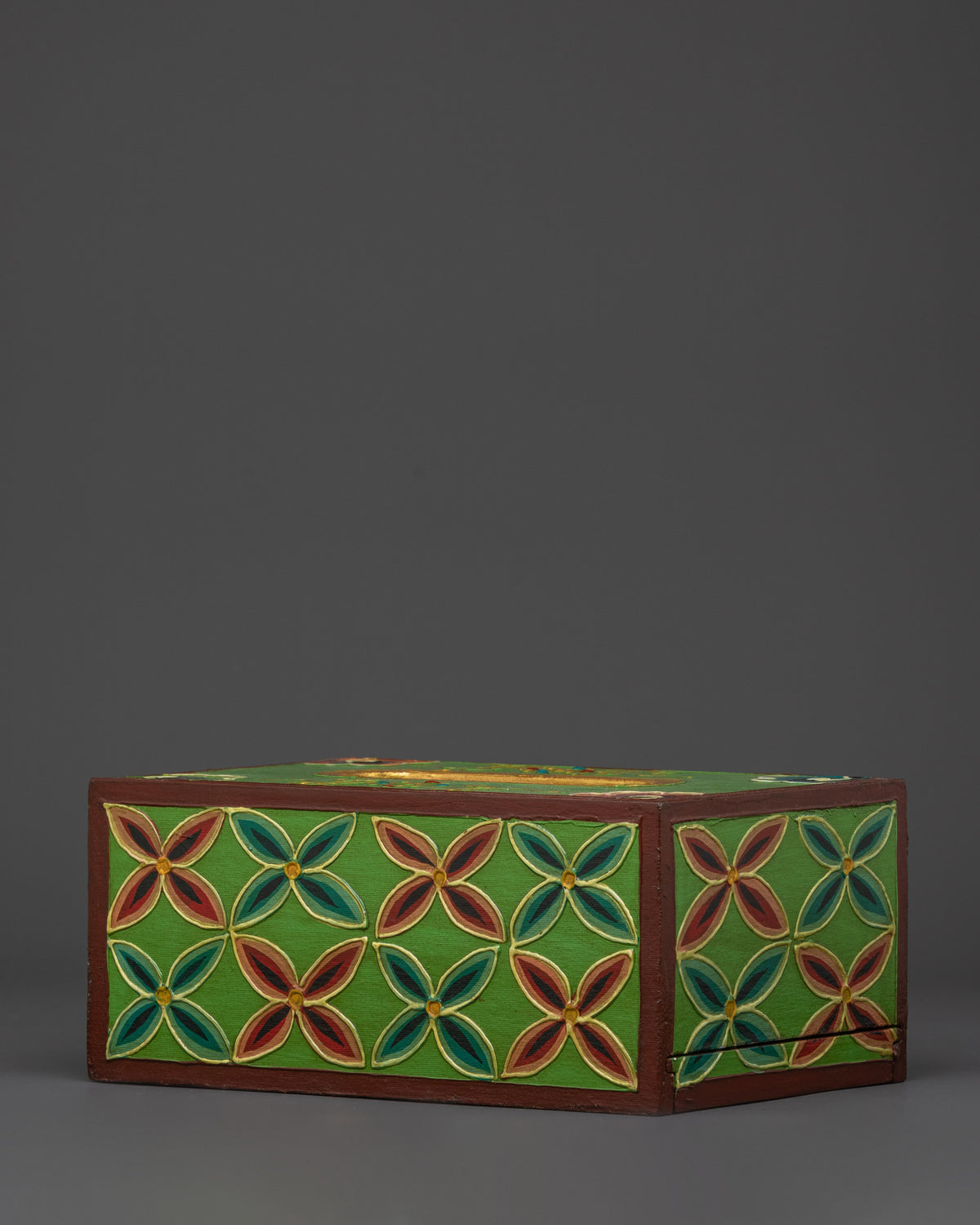 Handcrafted Wooden Tissue Box | Tibetan Decorative Home Decor