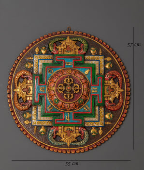 Handcrafted Tibetan Mandala Wall Hanging | Sacred Vajra Decor