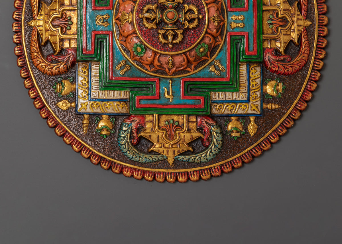 Handcrafted Tibetan Mandala Wall Hanging | Sacred Vajra Decor
