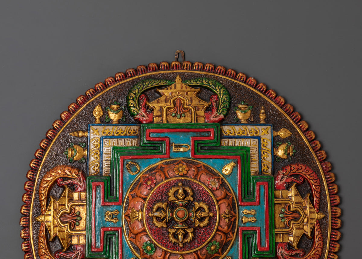 Handcrafted Tibetan Mandala Wall Hanging | Sacred Vajra Decor
