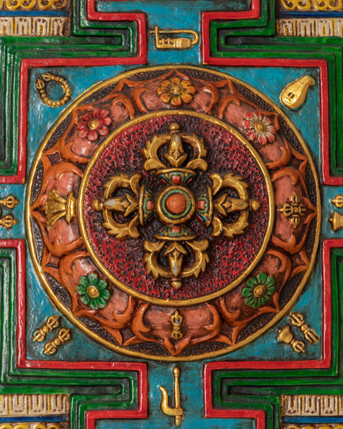 Handcrafted Tibetan Mandala Wall Hanging | Sacred Vajra Decor