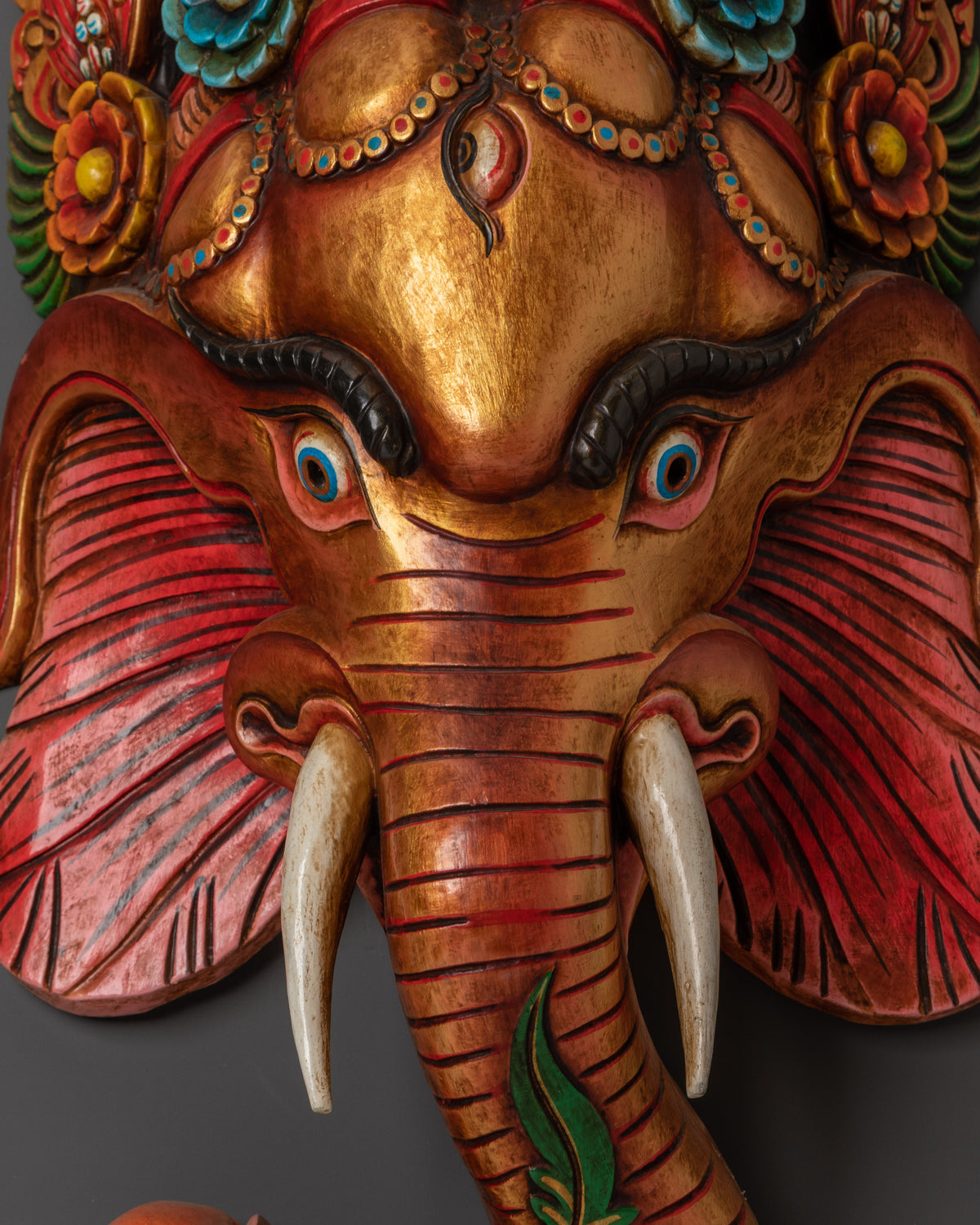 Handmade Ganesha Wall Hanging | Sacred Elephant Mask for Home or Altar