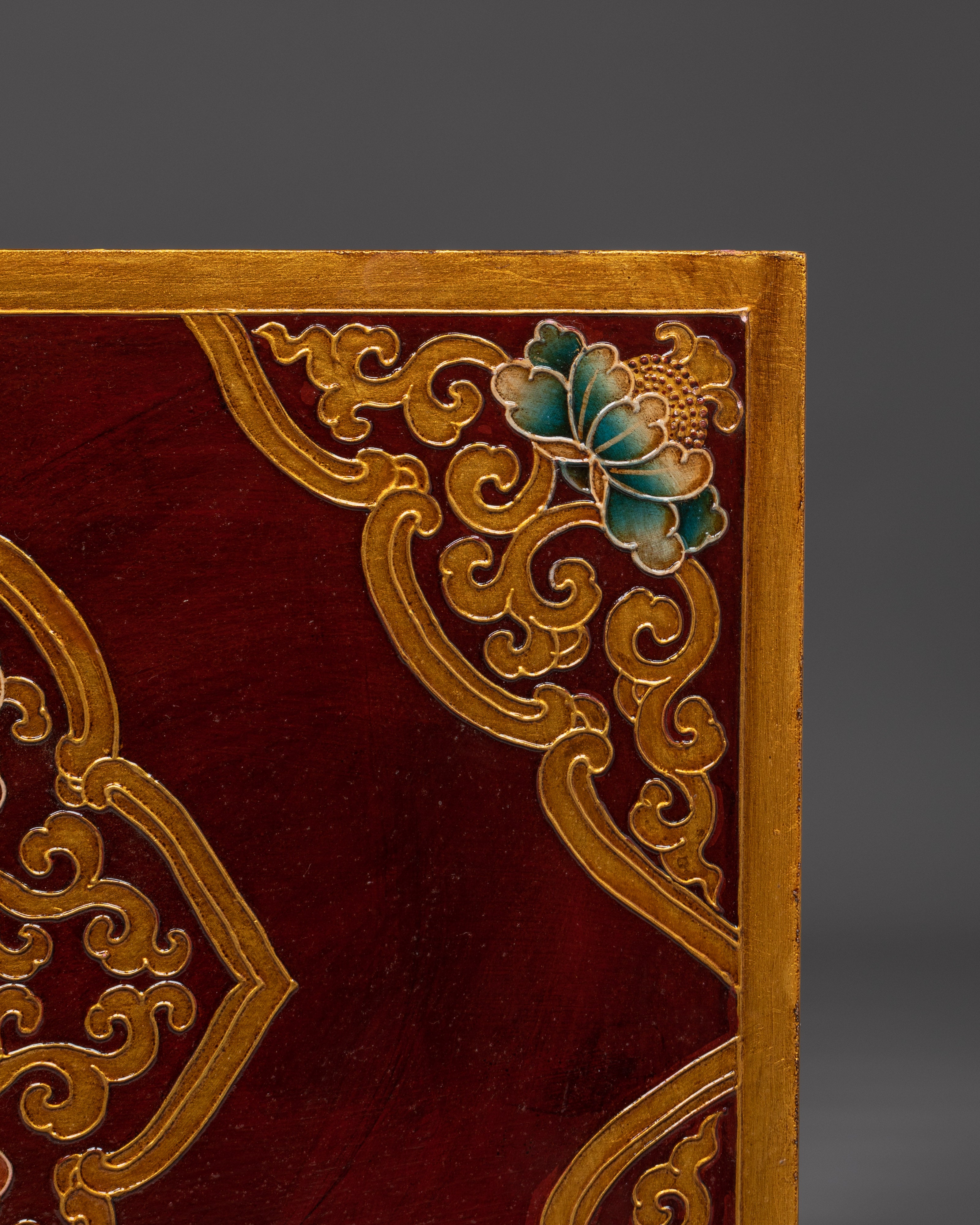 Hand Painted Tibetan Folding Table | Altar Table for Meditation or Temple
