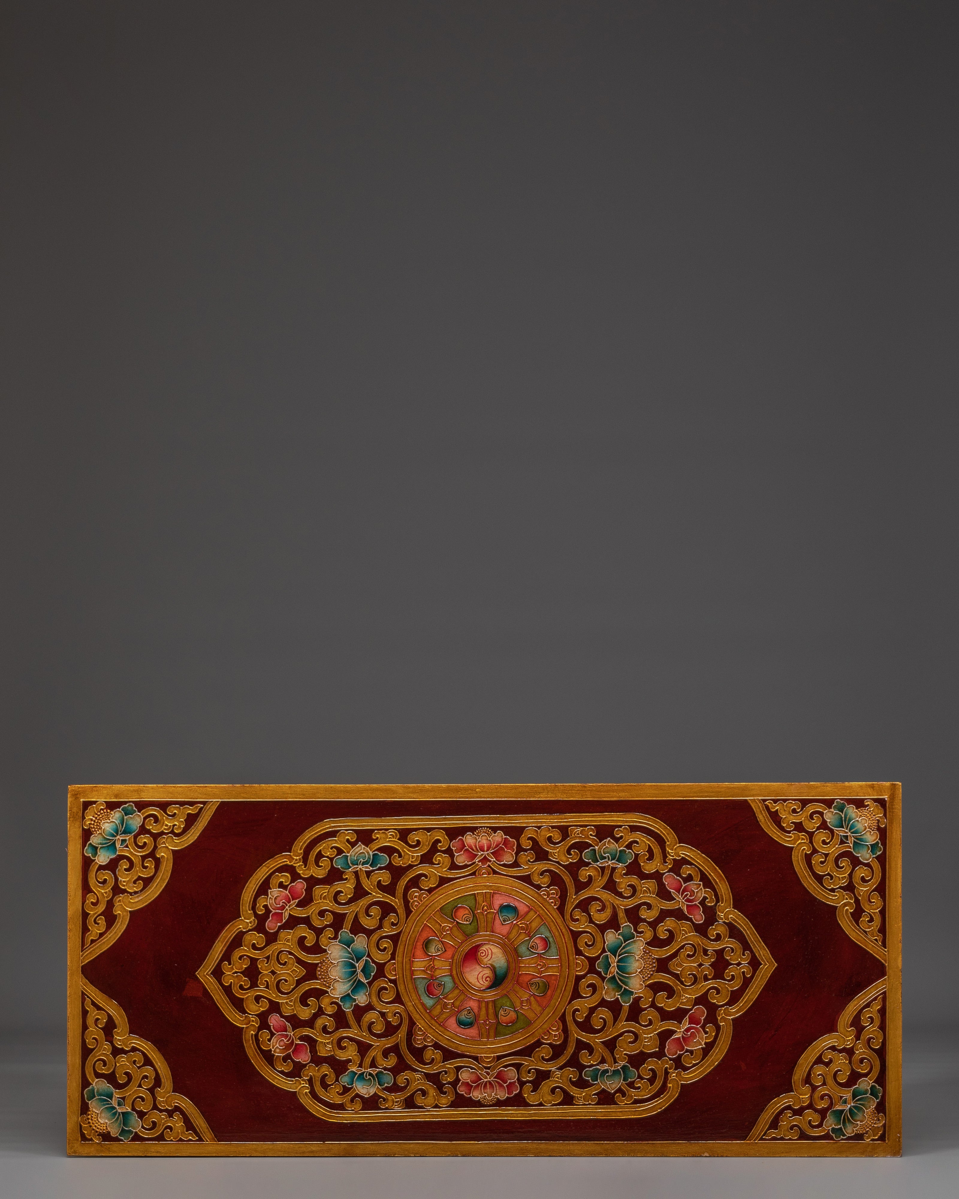 Hand Painted Tibetan Folding Table | Altar Table for Meditation or Temple