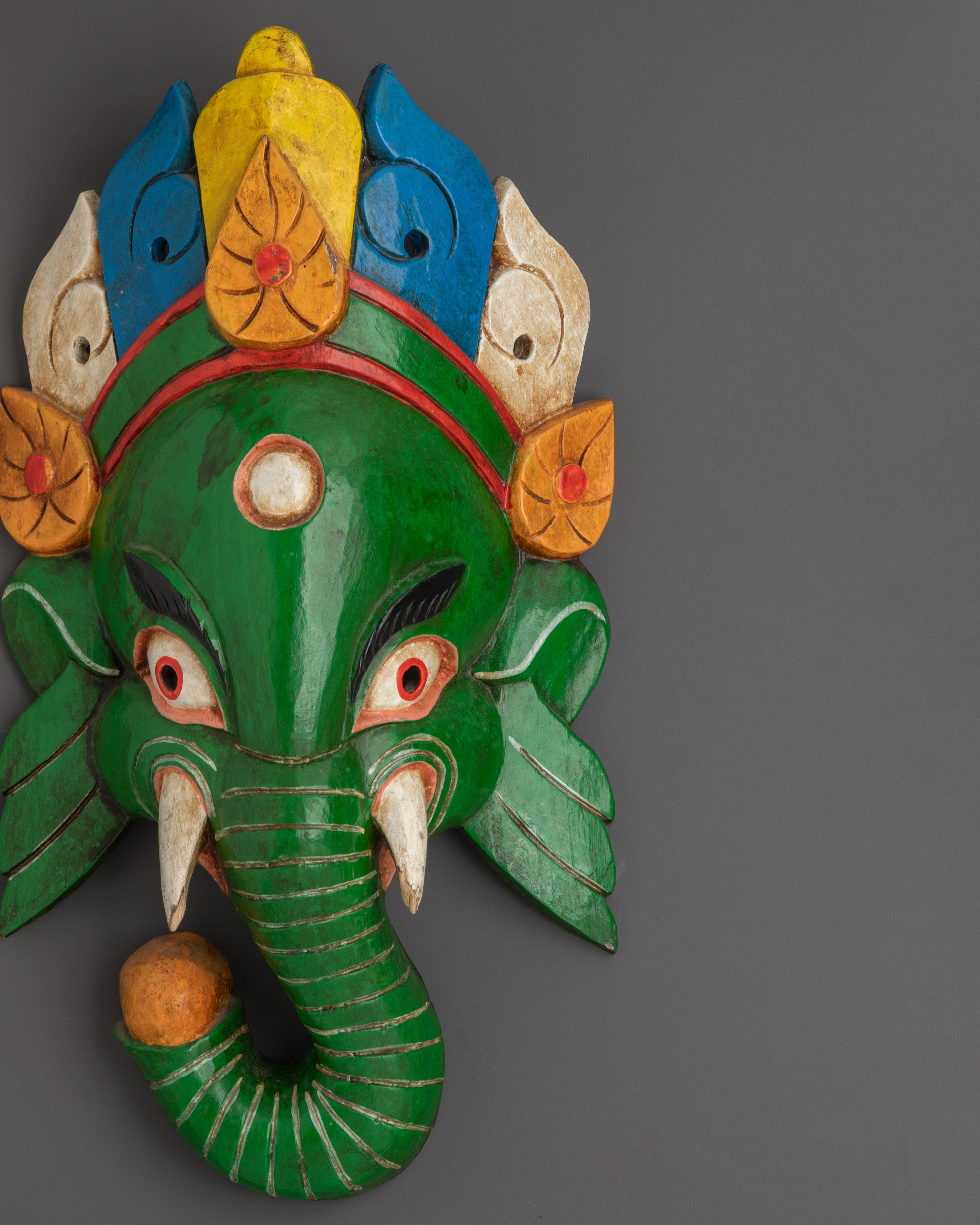 Ethnic Ganesh Wall Hanging | Decorative Wooden Lord Ganesha Wall Art
