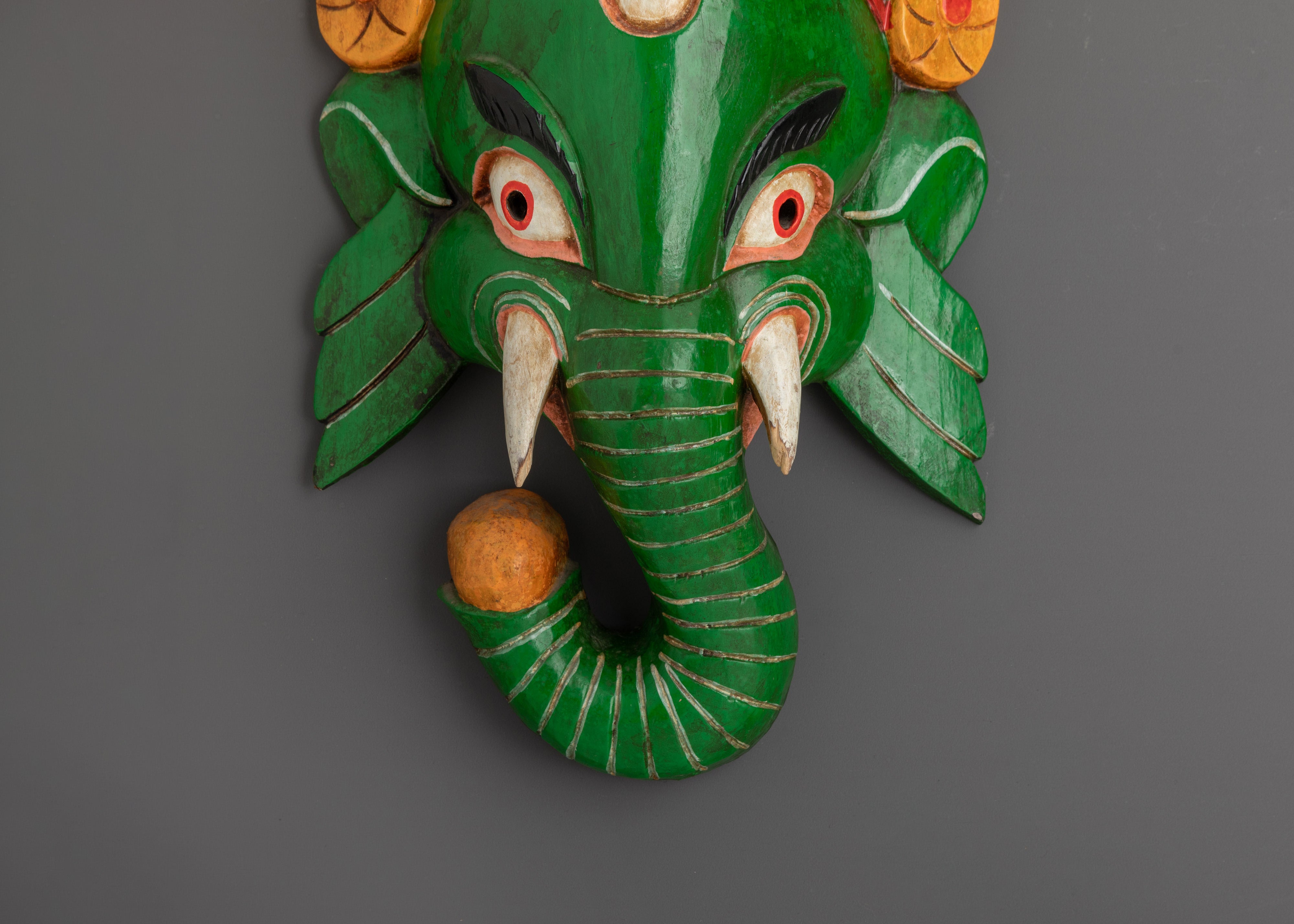Ethnic Ganesh Wall Hanging | Decorative Wooden Lord Ganesha Wall Art