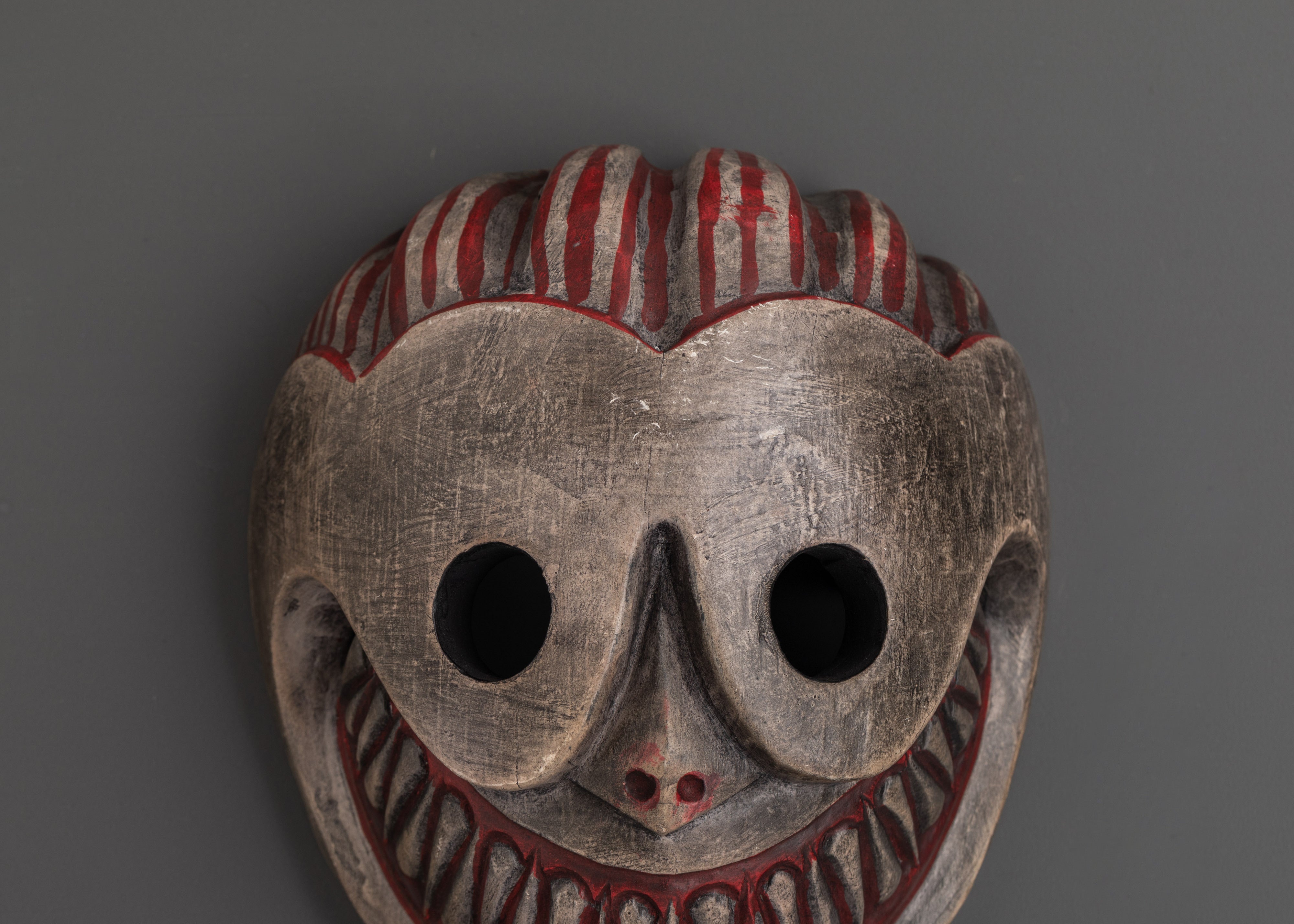 Ethnic Style Wall Hanging Mask | Handcrafted Wooden Mask Decor