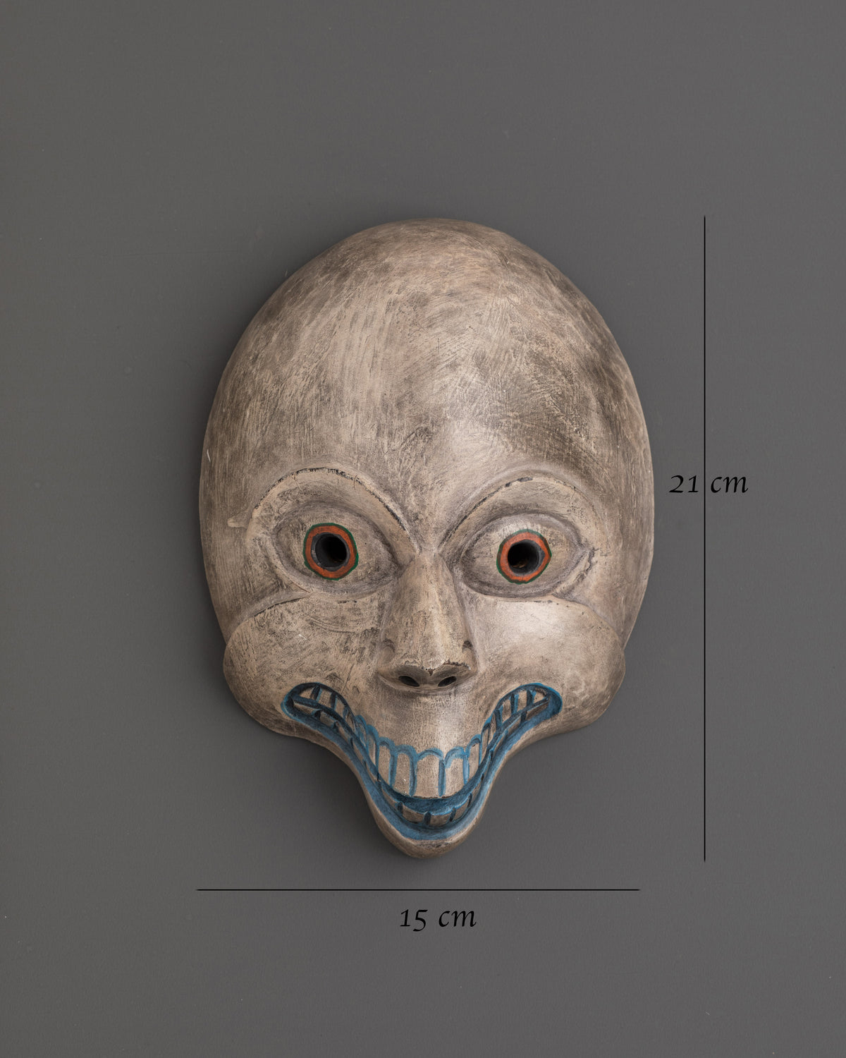 Decorative Wooden Face Mask | Handcrafted Painted Wood Wall Decor