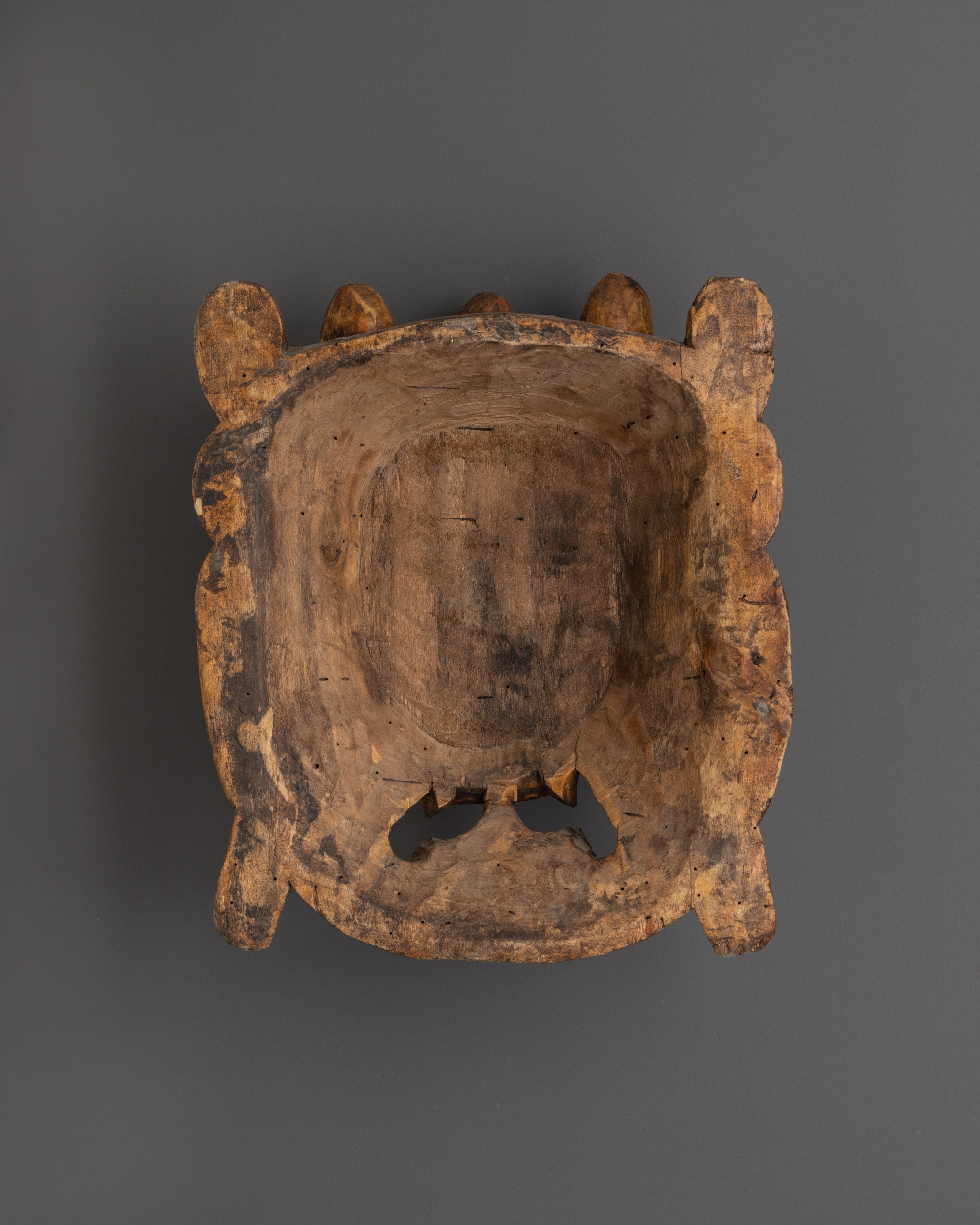 Sacred Wall Hanging |  Tibetan Wooden Mask for Spiritual Decor