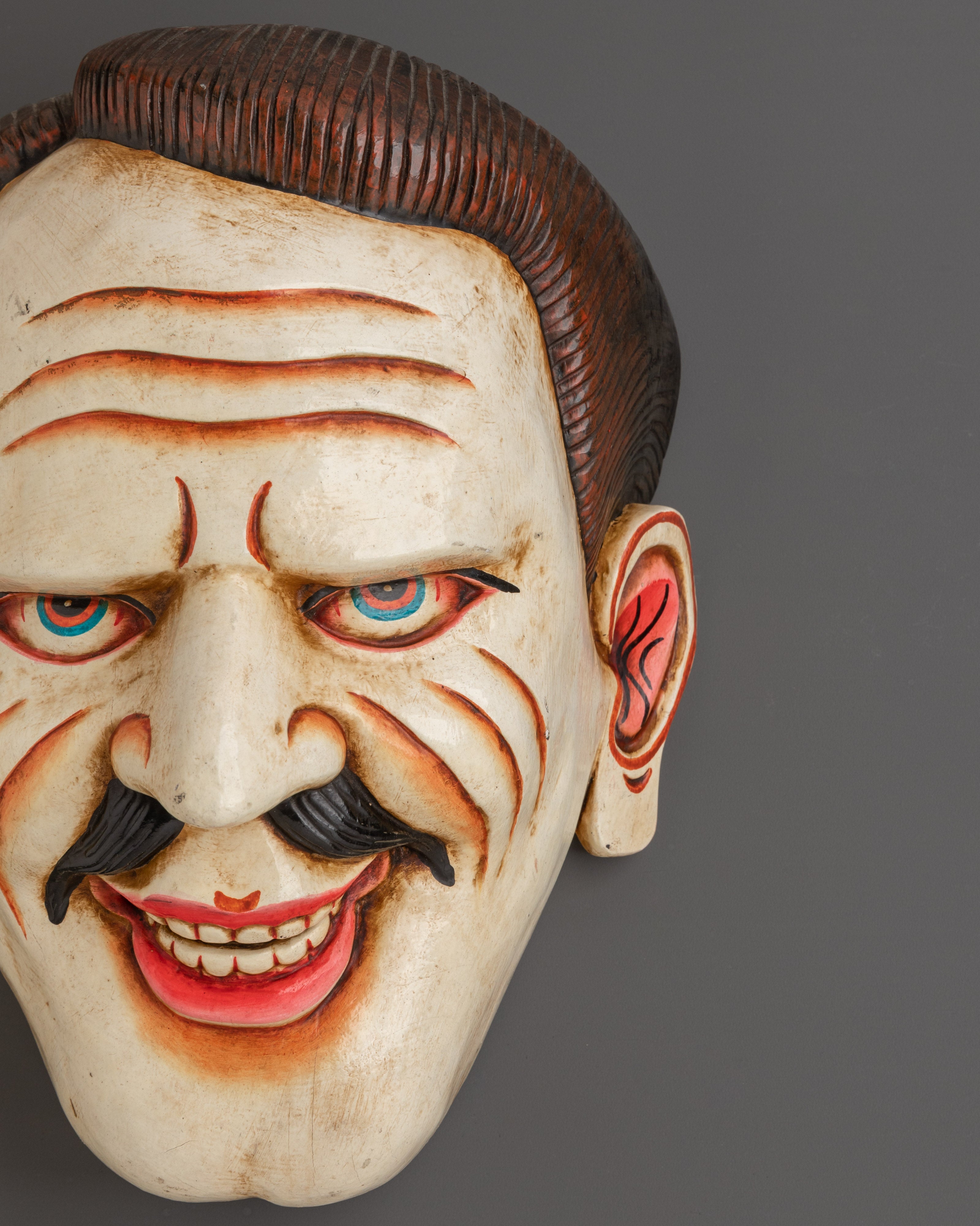 Spiritual Wall Decor | Handcrafted Wooden Mask for Sacred Spaces