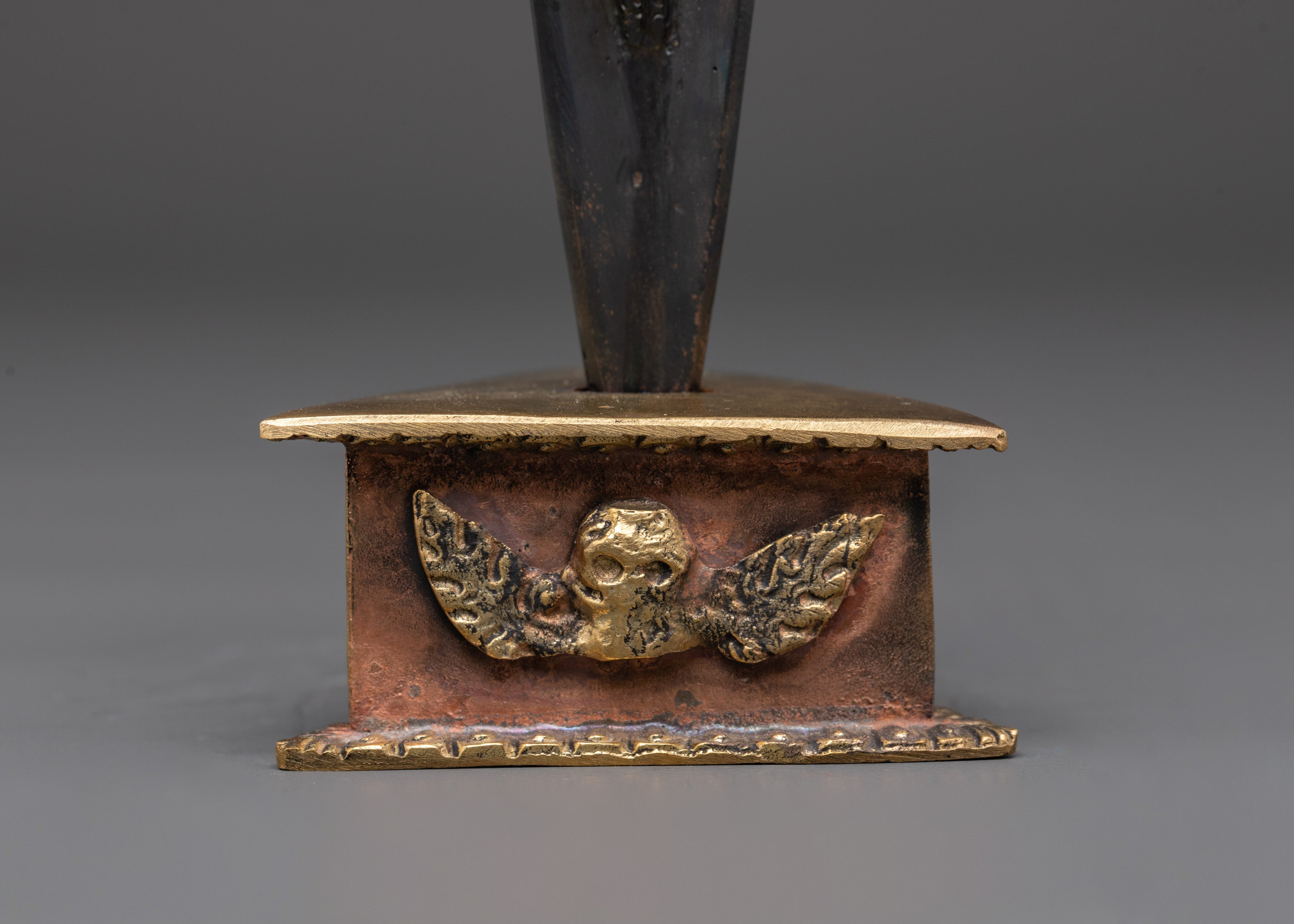Tibetan Phurba Dagger with Stand | Handmade Ritual Dagger for Altar Use