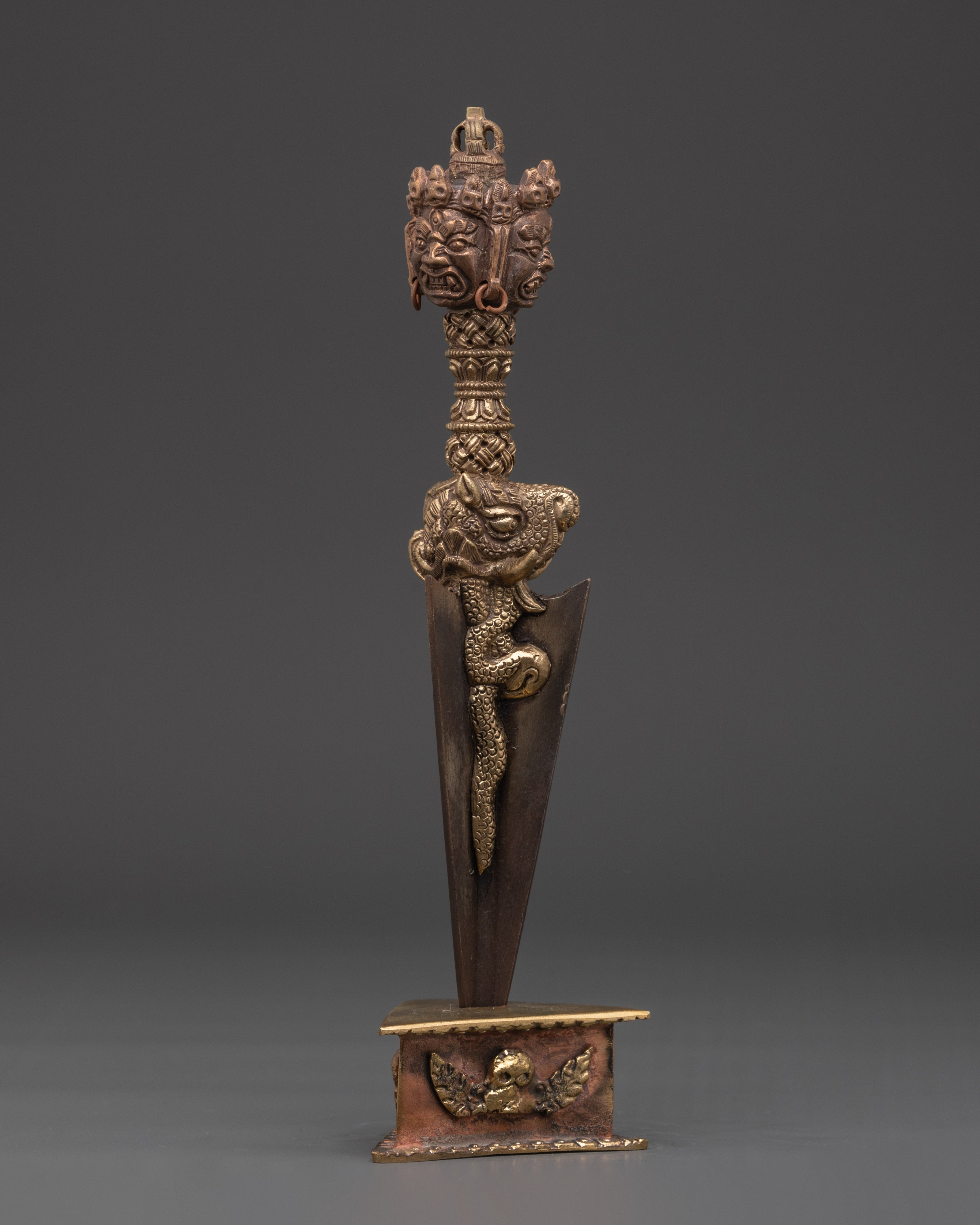 Vajrayana Tool Phurba | Copper & Zinc Ritual Dagger