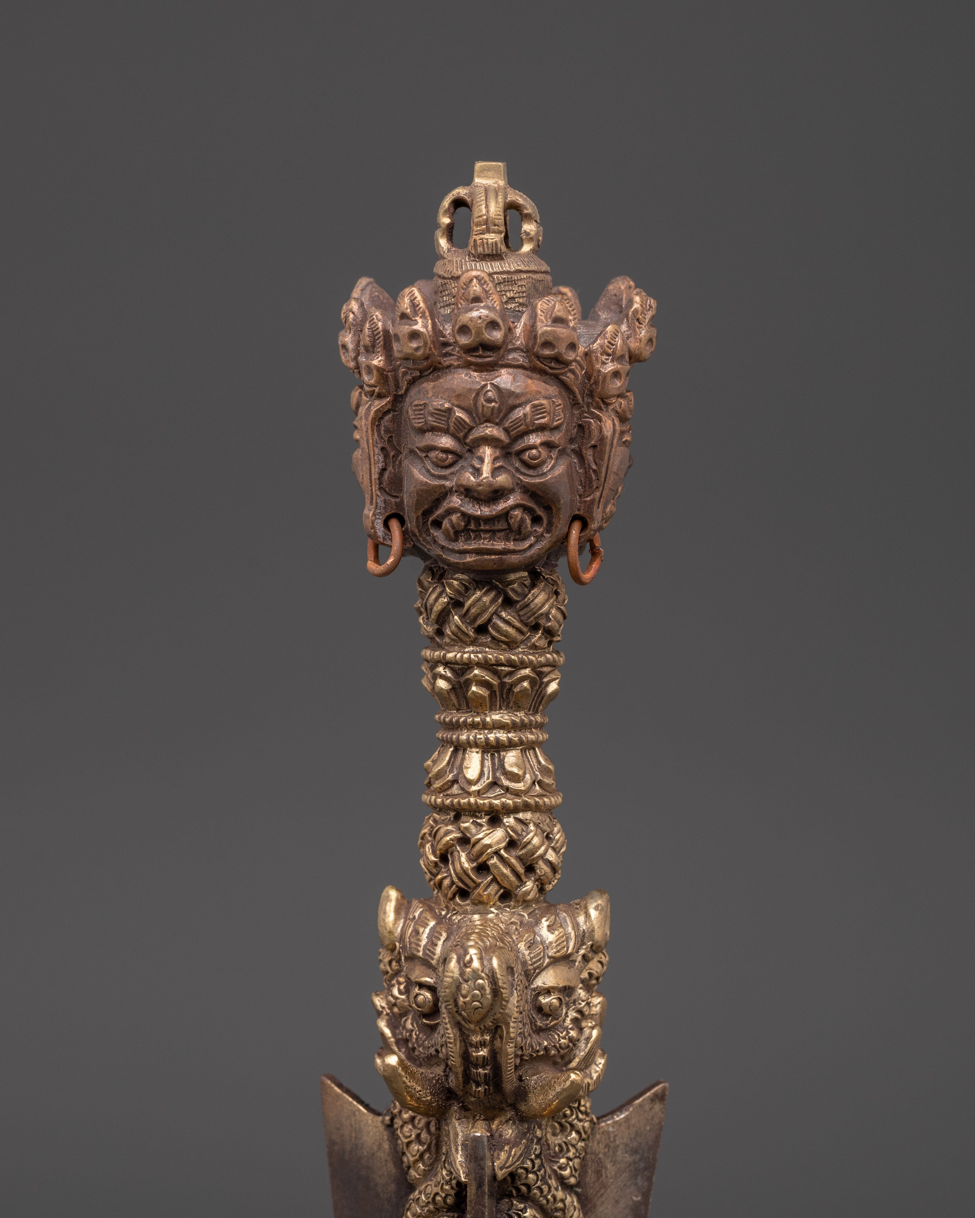 Vajrayana Tool Phurba | Copper & Zinc Ritual Dagger