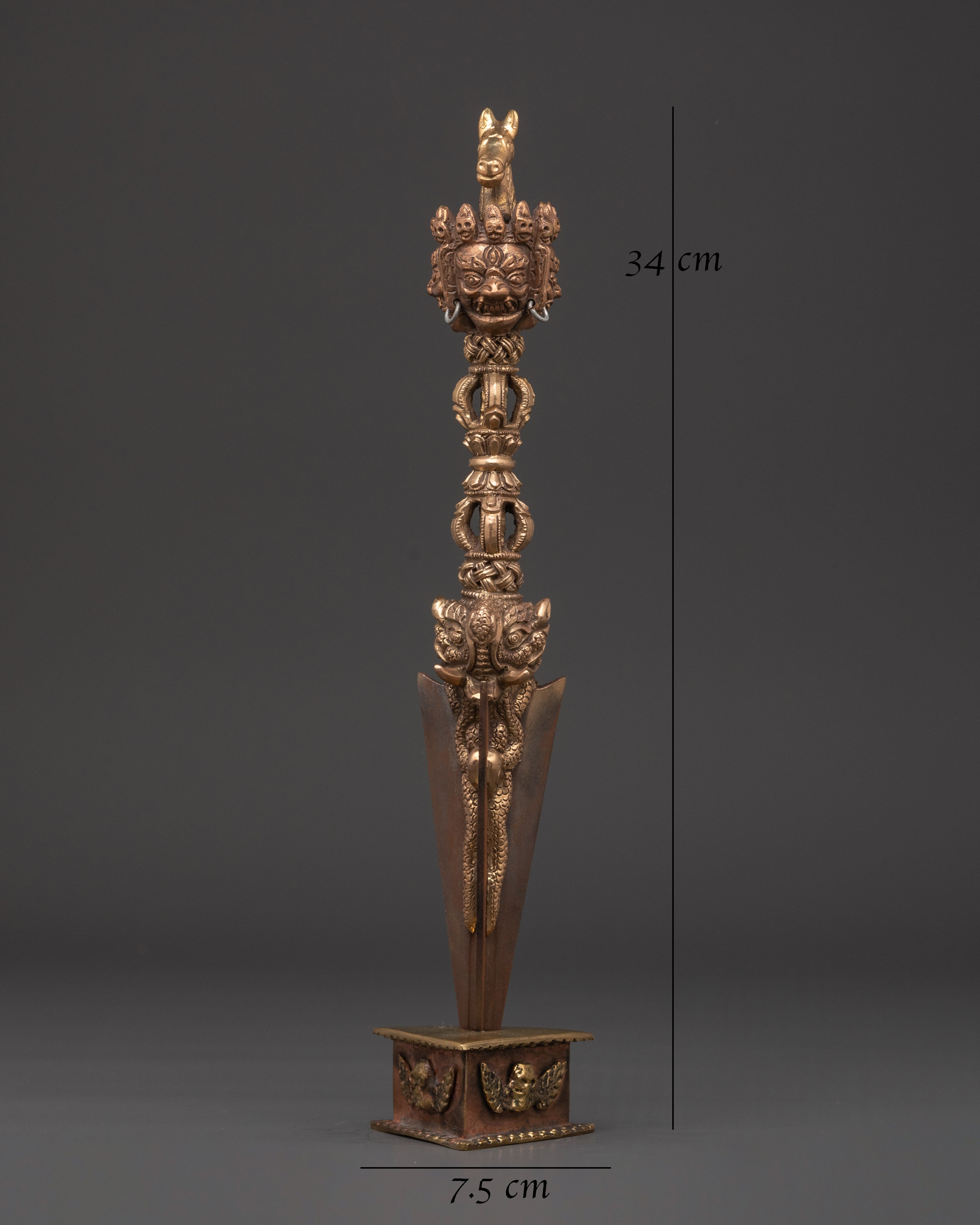 Tibetan Buddhist Powerful Vajrakilaya Phurba | Ceremonial Ritual Dagger for Protection