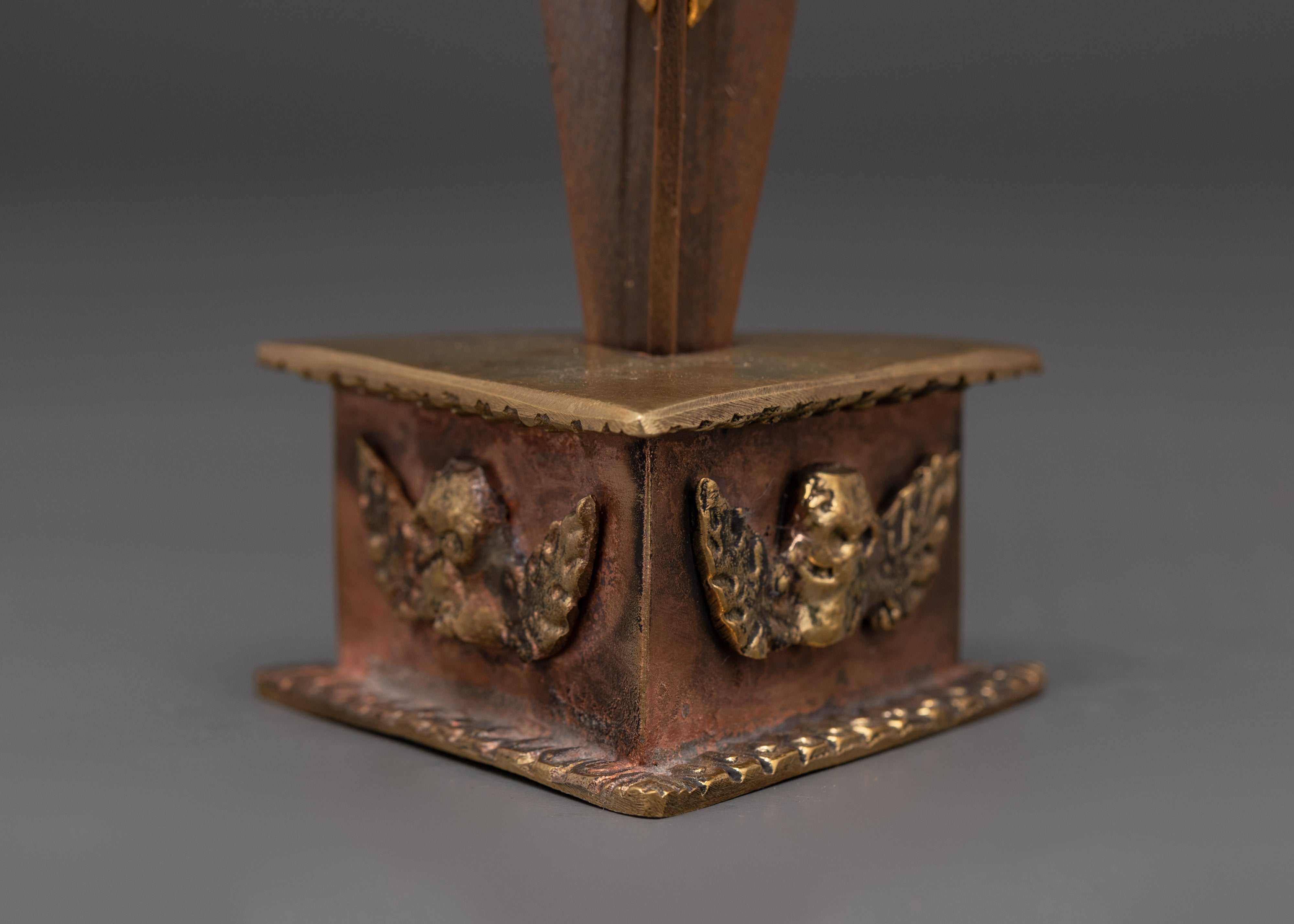 Tibetan Buddhist Three-Faced Deity Phurba | Ceremonial Ritual Dagger