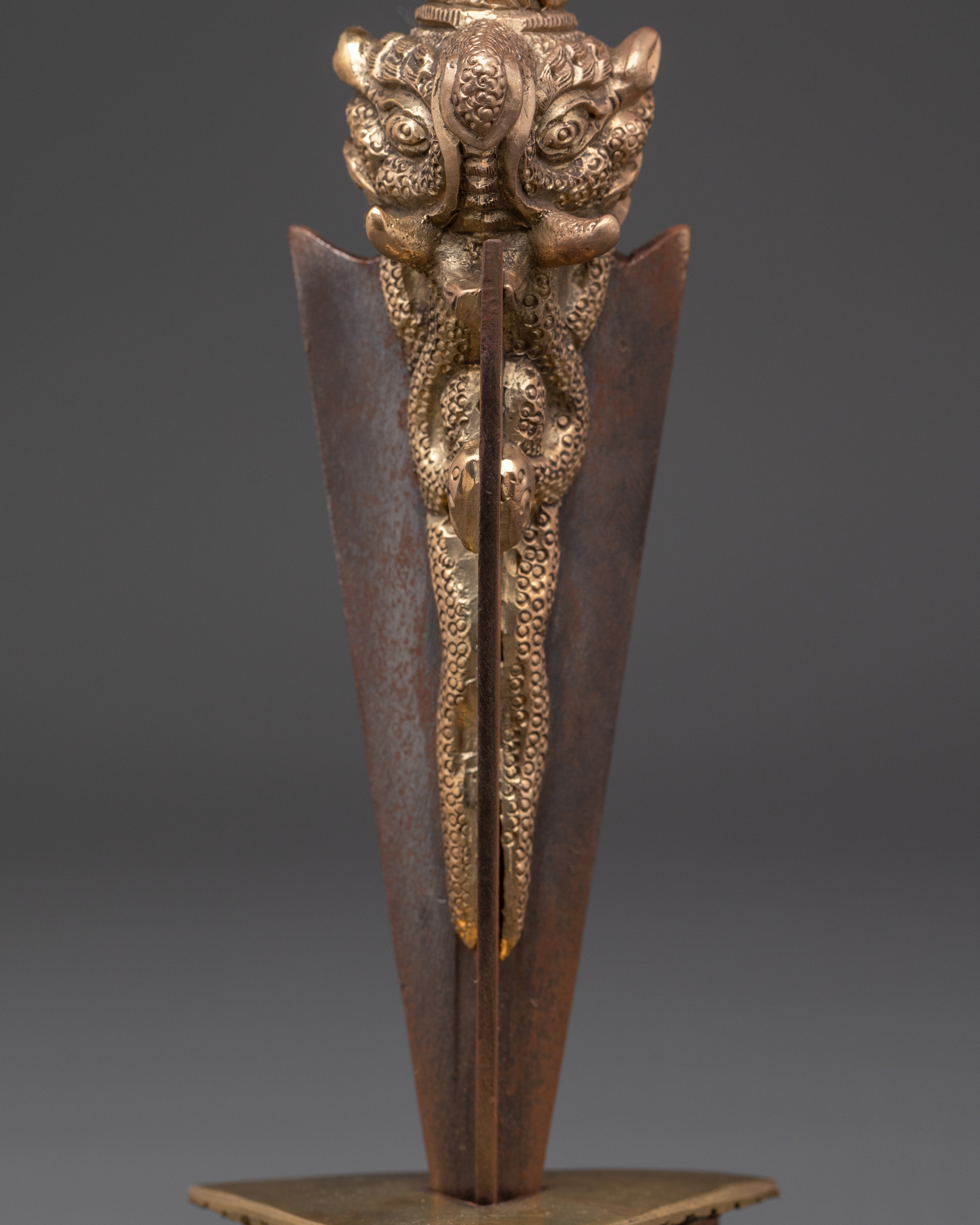 Tibetan Buddhist Three-Faced Deity Phurba | Ceremonial Ritual Dagger