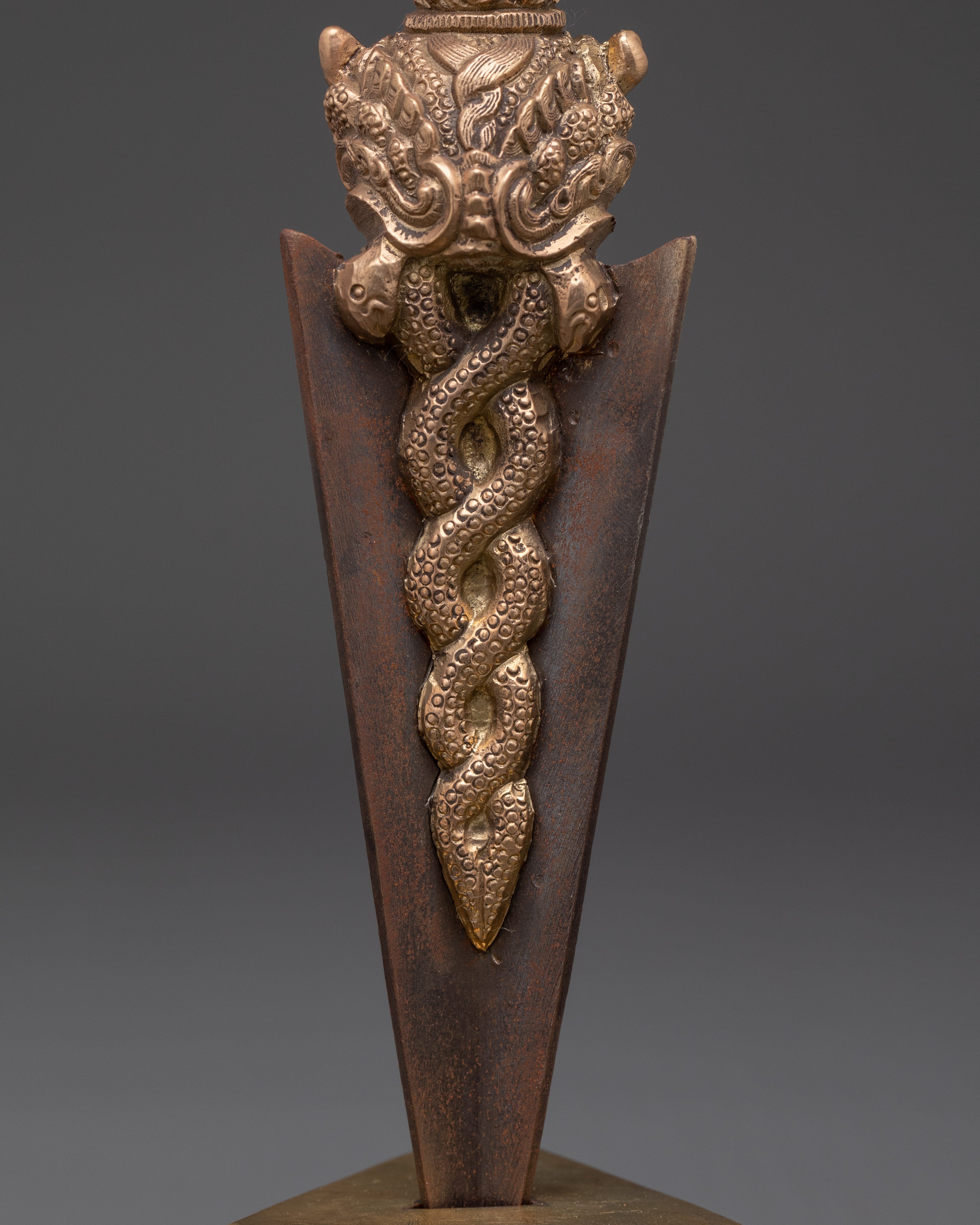 Tibetan Buddhist Three-Faced Deity Phurba | Ceremonial Ritual Dagger