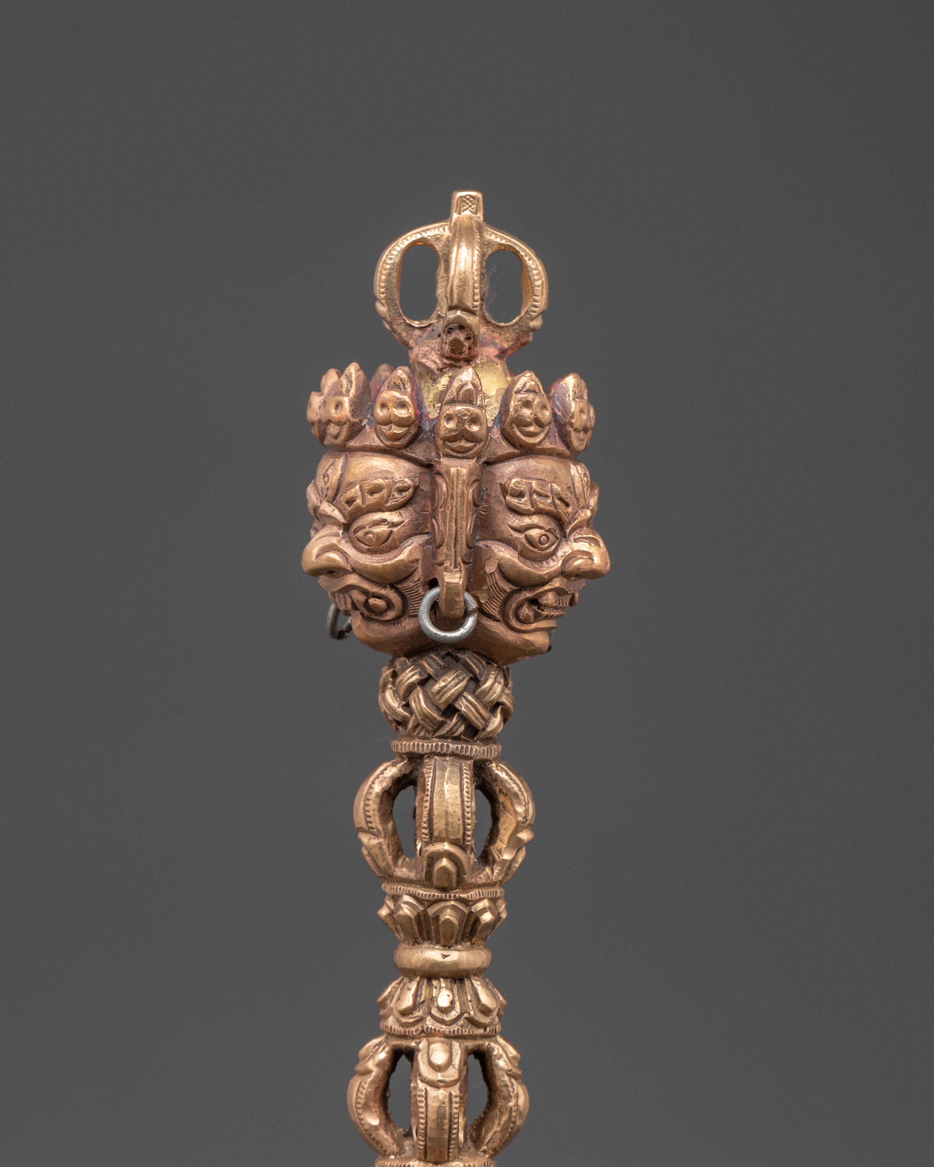 Tibetan Buddhist Three-Faced Deity Phurba | Ceremonial Ritual Dagger