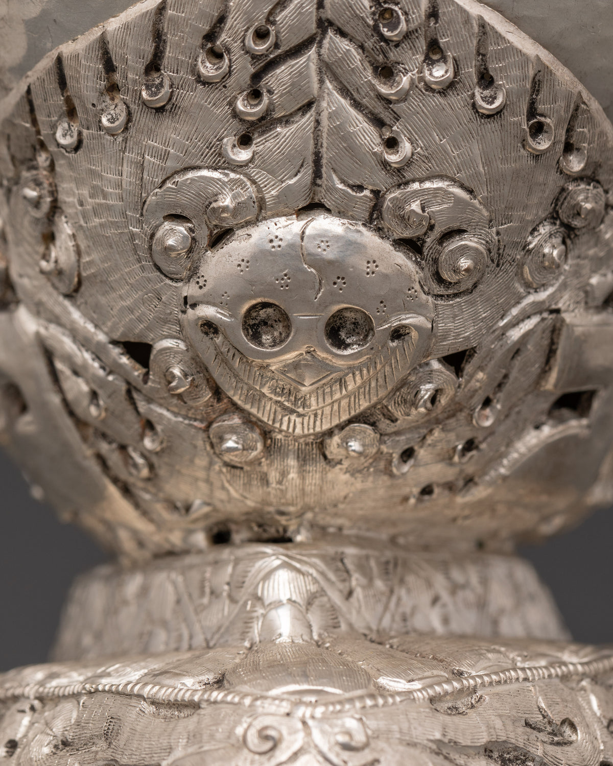 Traditional Silver Plated Kapala | Tibetan Ritual Skull Cup for Spiritual Ceremonies
