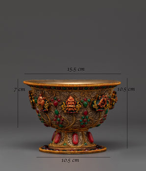 Handmade Buddhist Offering Bowl Set