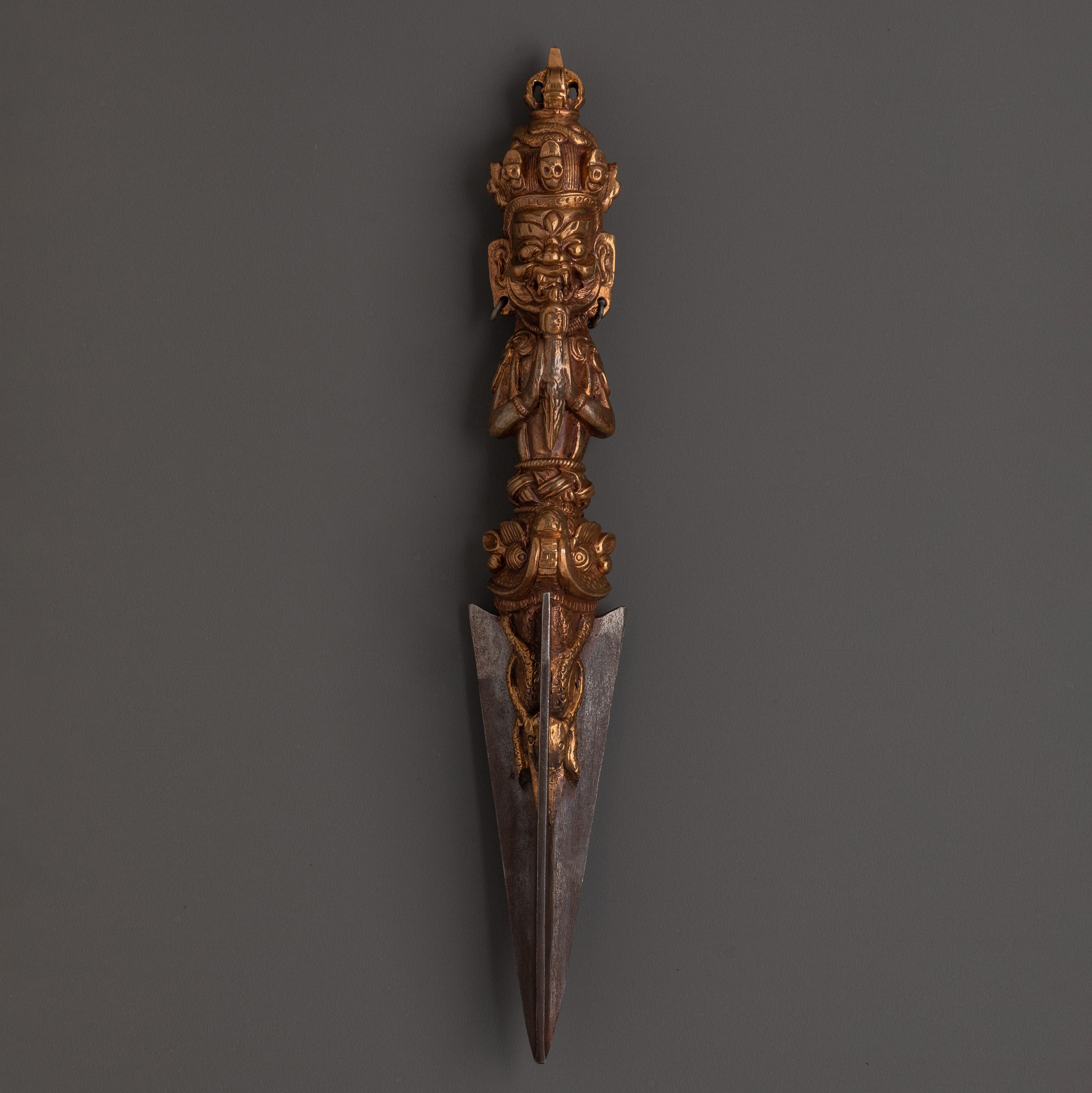 Handcrafted Copper Iron Phurba Dagger | Vajrakilaya Ritual Tool