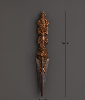 Handcrafted Copper Iron Phurba Dagger | Vajrakilaya Ritual Tool
