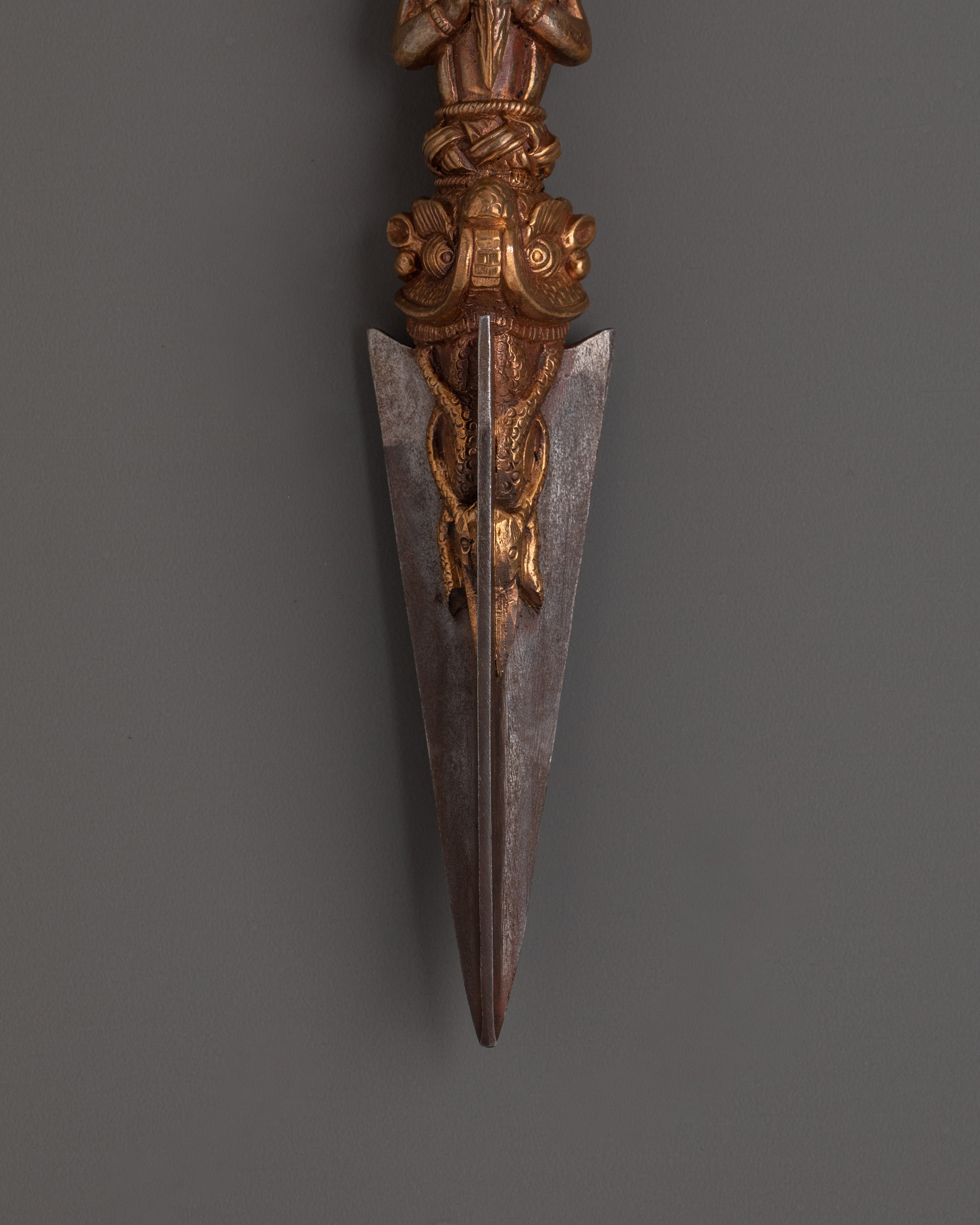 Handcrafted Copper Iron Phurba Dagger | Vajrakilaya Ritual Tool