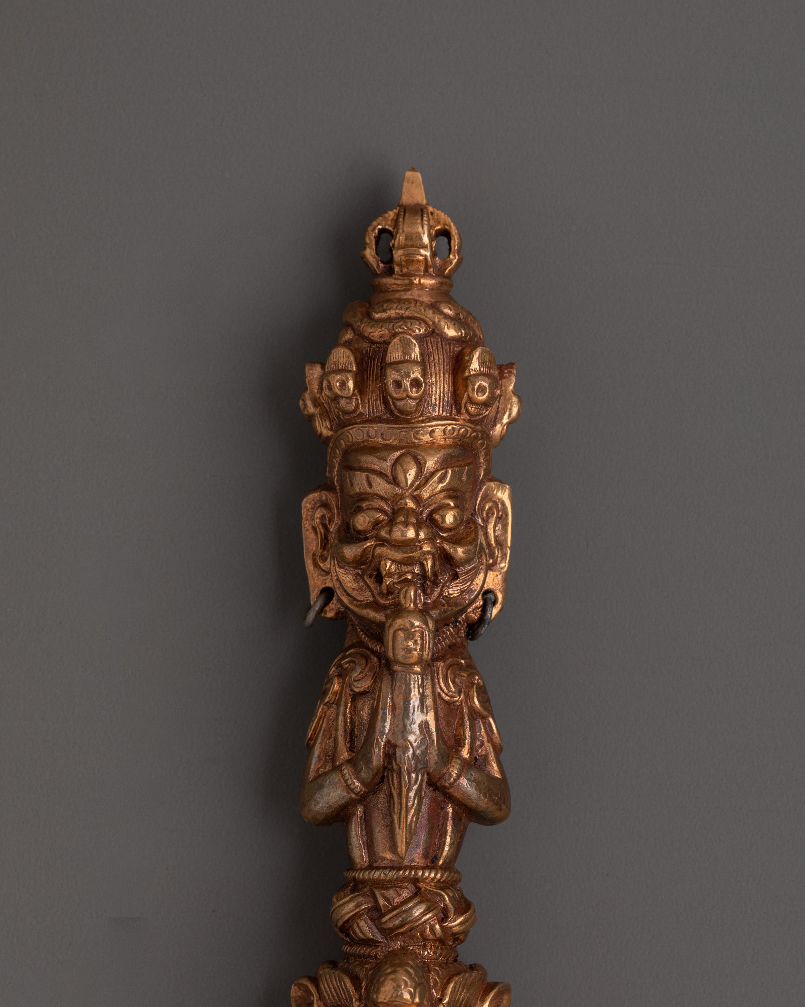 Handcrafted Copper Iron Phurba Dagger | Vajrakilaya Ritual Tool