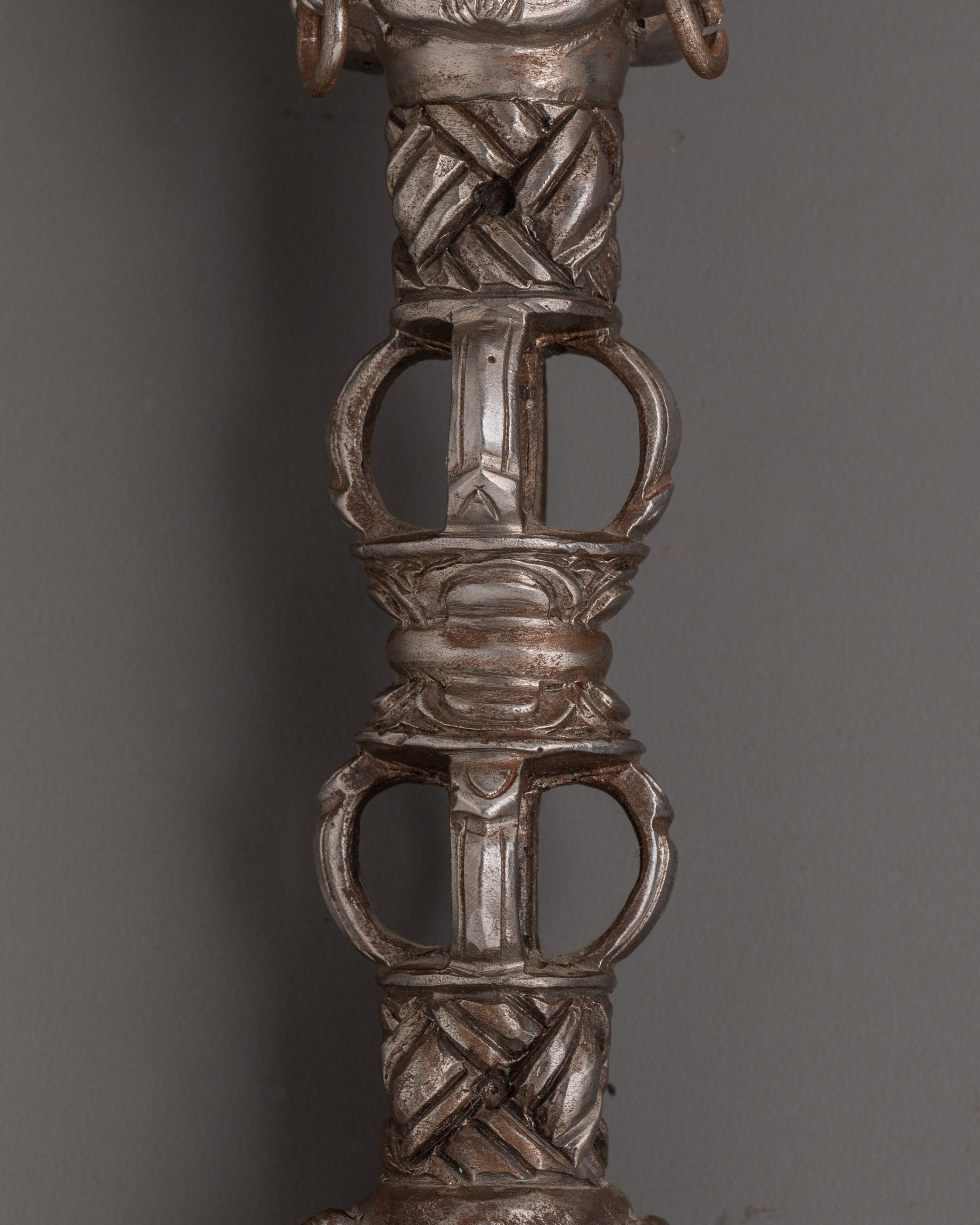 Handcrafted Three-Faced Iron Phurba Dagger | Vajrakilaya Tantric Ritual Tool