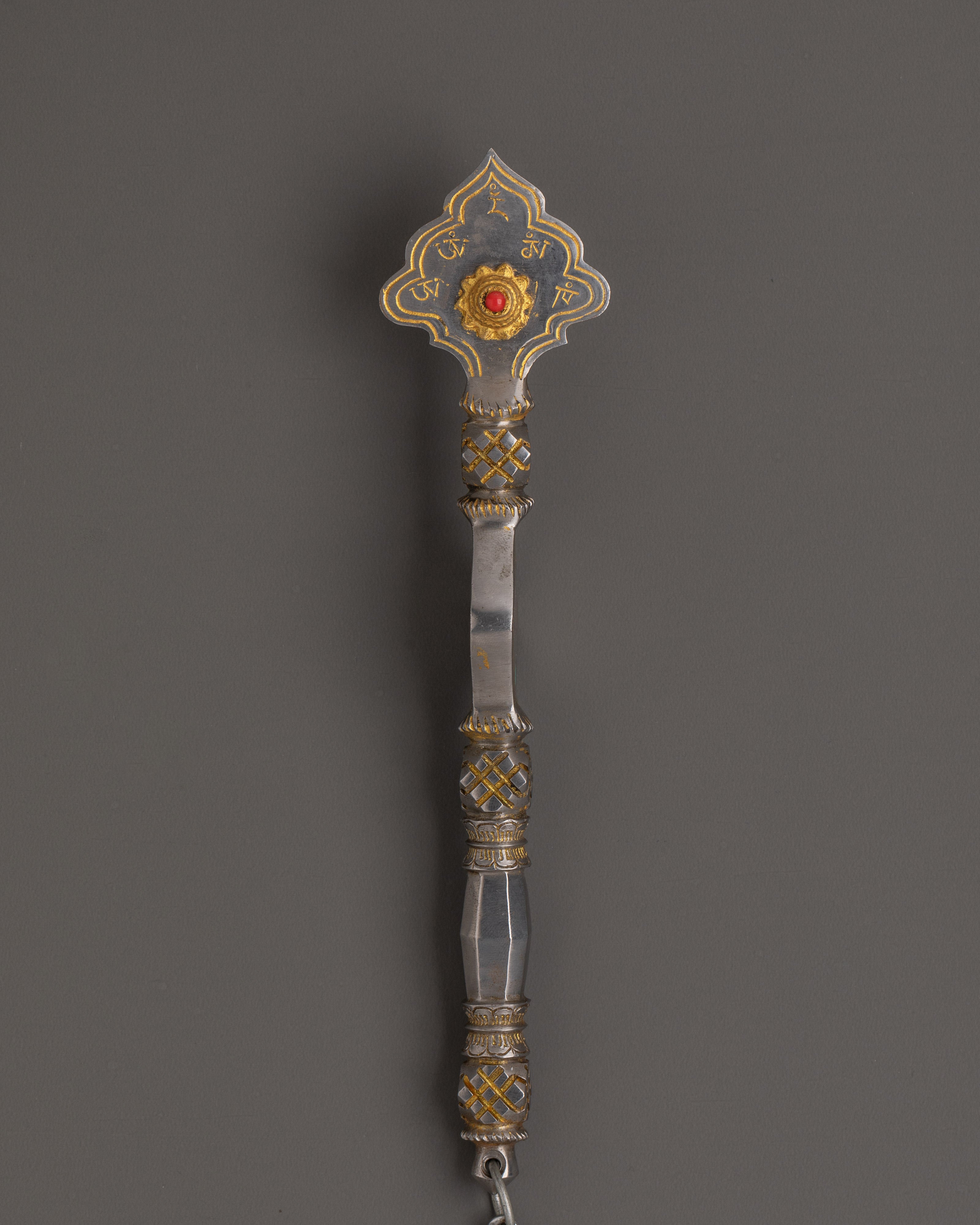 Richen Daru Vajrayana Ceremonial Set | Emblem and Flat Daru in Iron and Brass