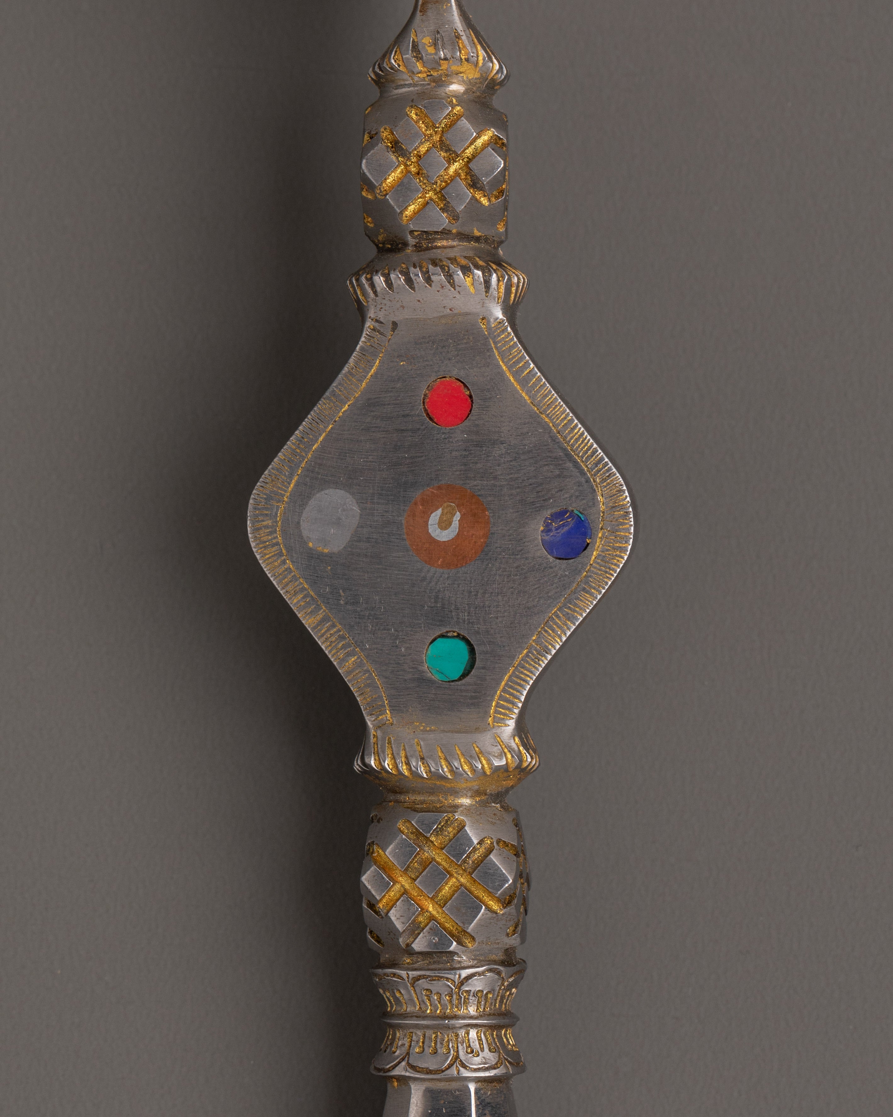 Richen Daru Vajrayana Ceremonial Set | Emblem and Flat Daru in Iron and Brass