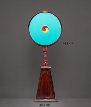 Handcrafted Wooden Dakini Drum | Tibetan Ritual Chöd Instrument