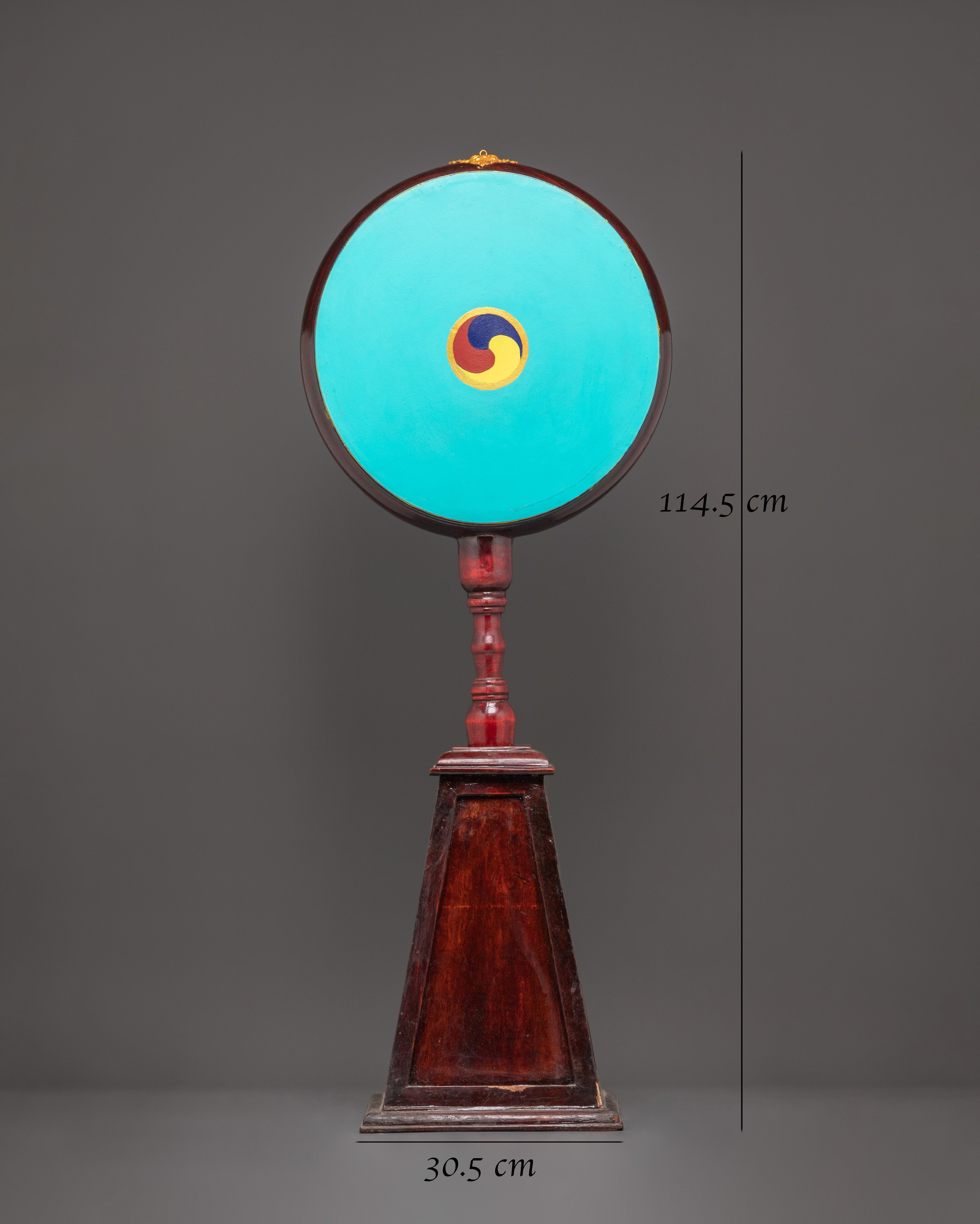 Handcrafted Wooden Dakini Drum | Tibetan Ritual Chöd Instrument
