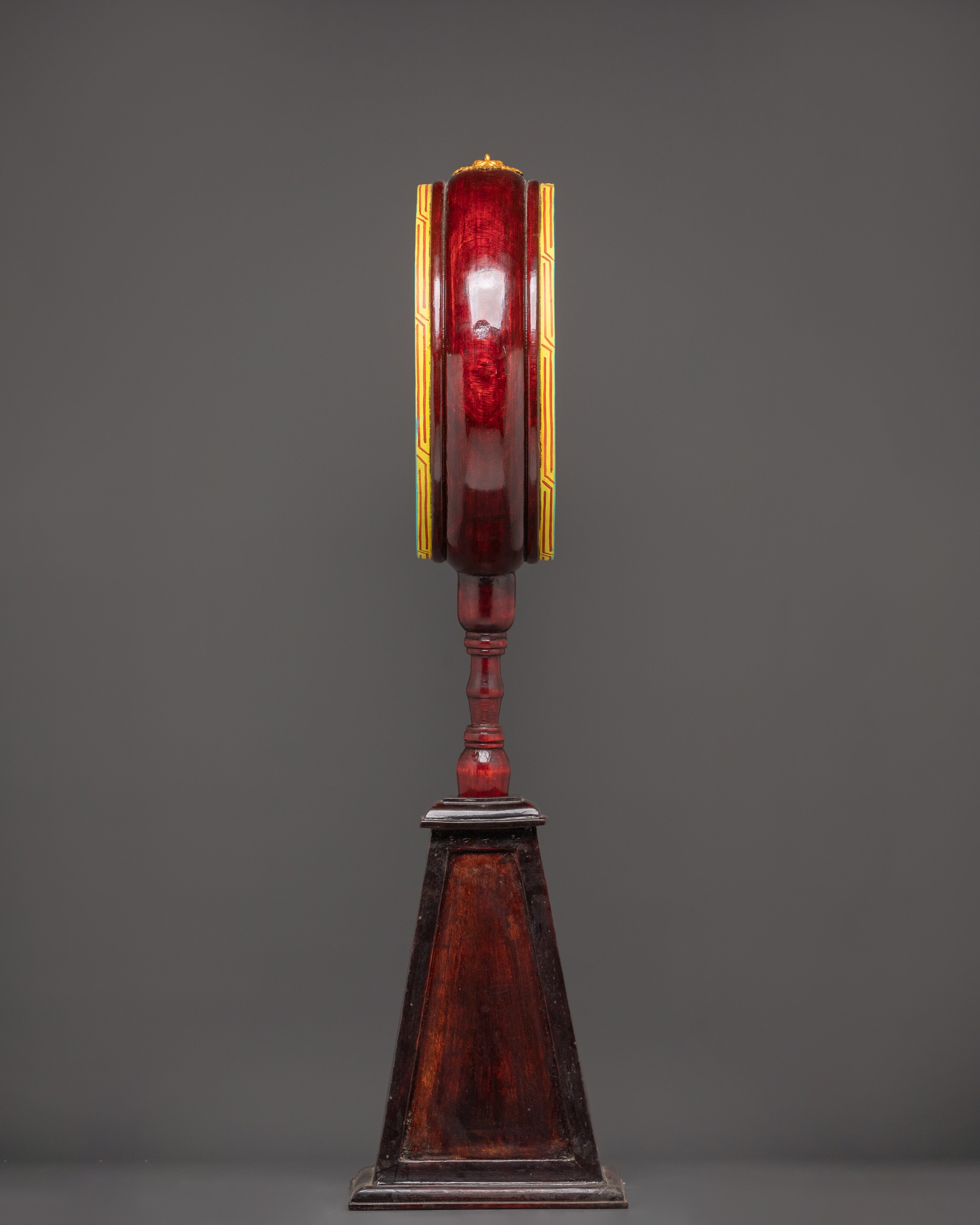 Handcrafted Wooden Dakini Drum | Tibetan Ritual Chöd Instrument